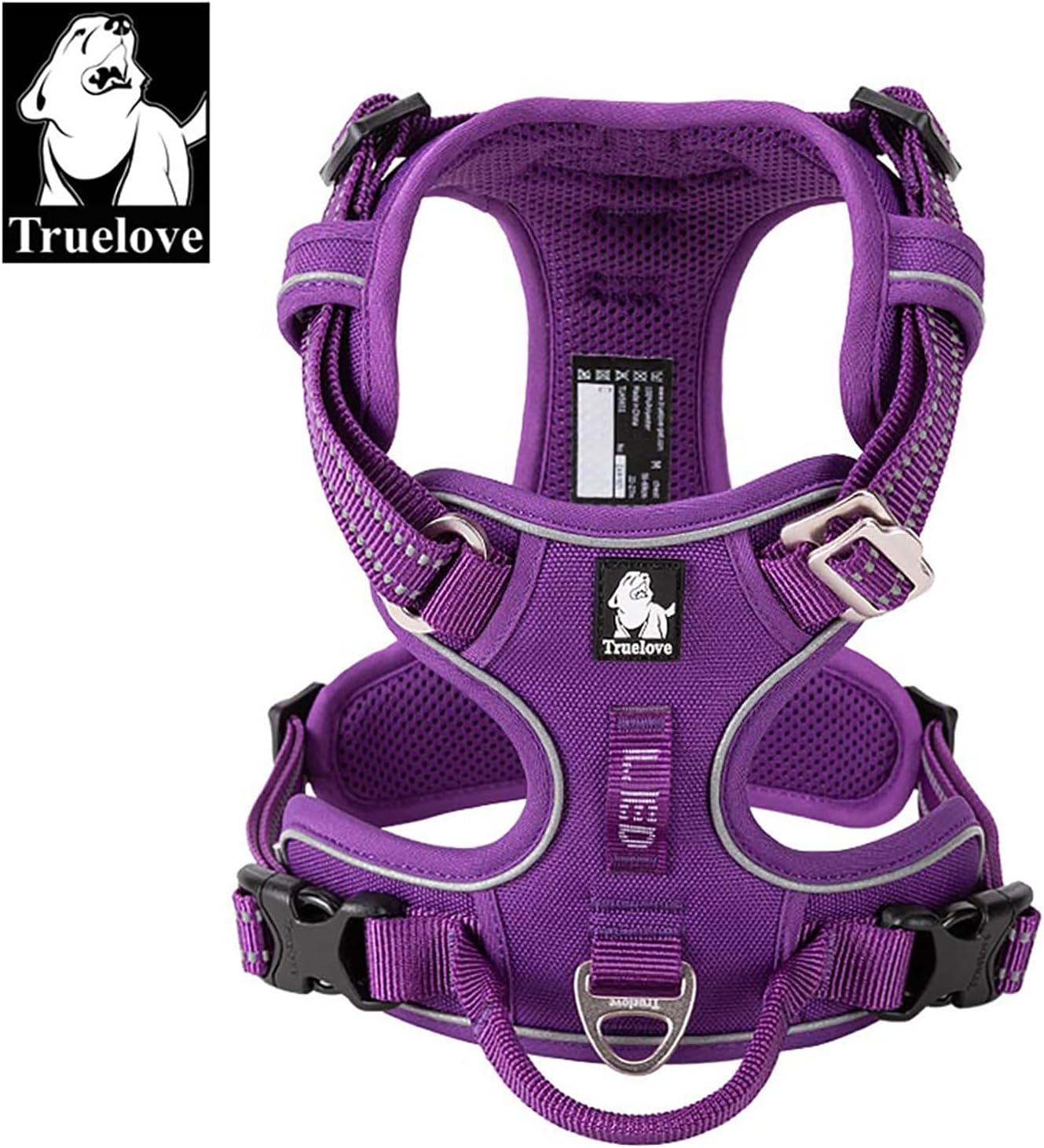 TRUE LOVE Dog Harness No Pull Nylon Reflective Pet Harness Adjustable Comfortable Control Step-in Brilliant Colors Truelove TLH56512 XS
