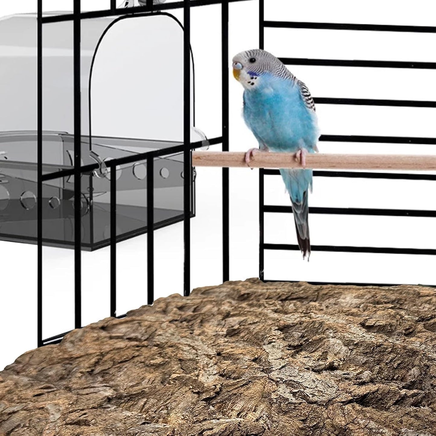 Allazone Natural Cork Perch, Bird Cork Seat Boards, Cork Bark Toy, Parrot Chewing Toy Bird Cork Perch Stand for Bird Budgie Parrot Cockatiel Hamster Guinea Pig Rat (1PCS, 30 x 40cm)