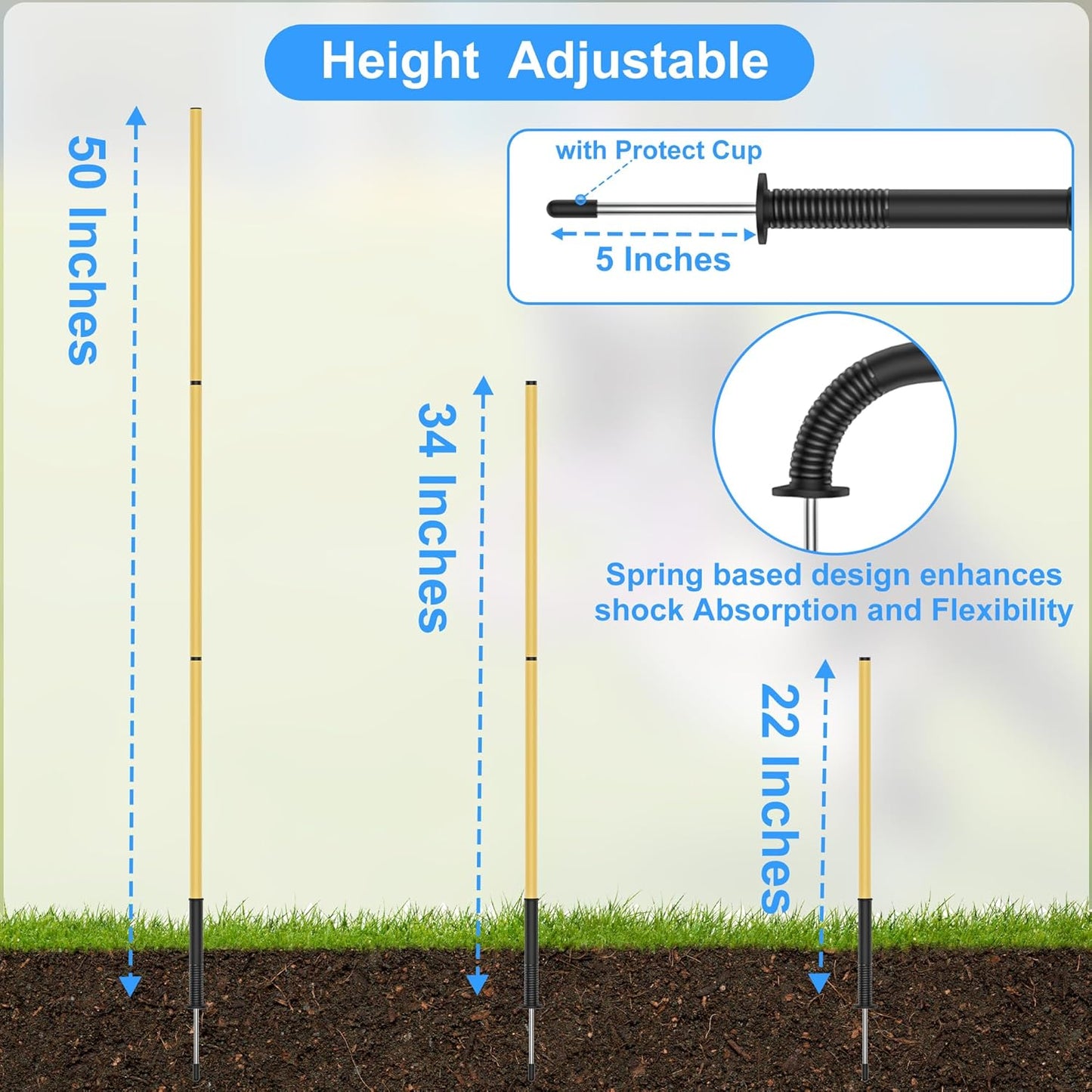 Dog Agility Training Hurdle Cone Set, Adjustable Dog Agility Equipment Obstacle Course Backyard Equipment for Pet Exercise