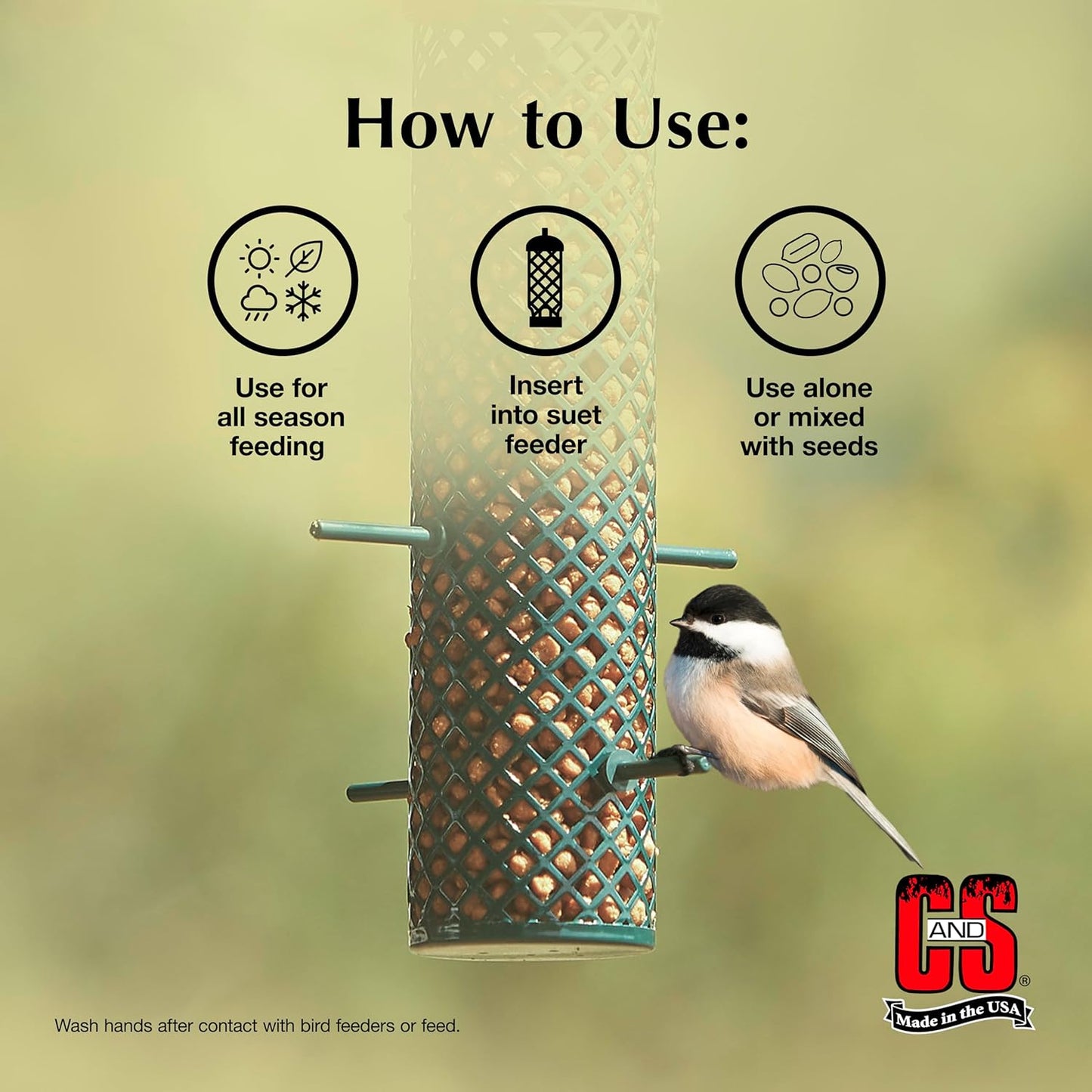 C&S Mealworm Suet Nuggets, for Wild Birds, 27 Ounces