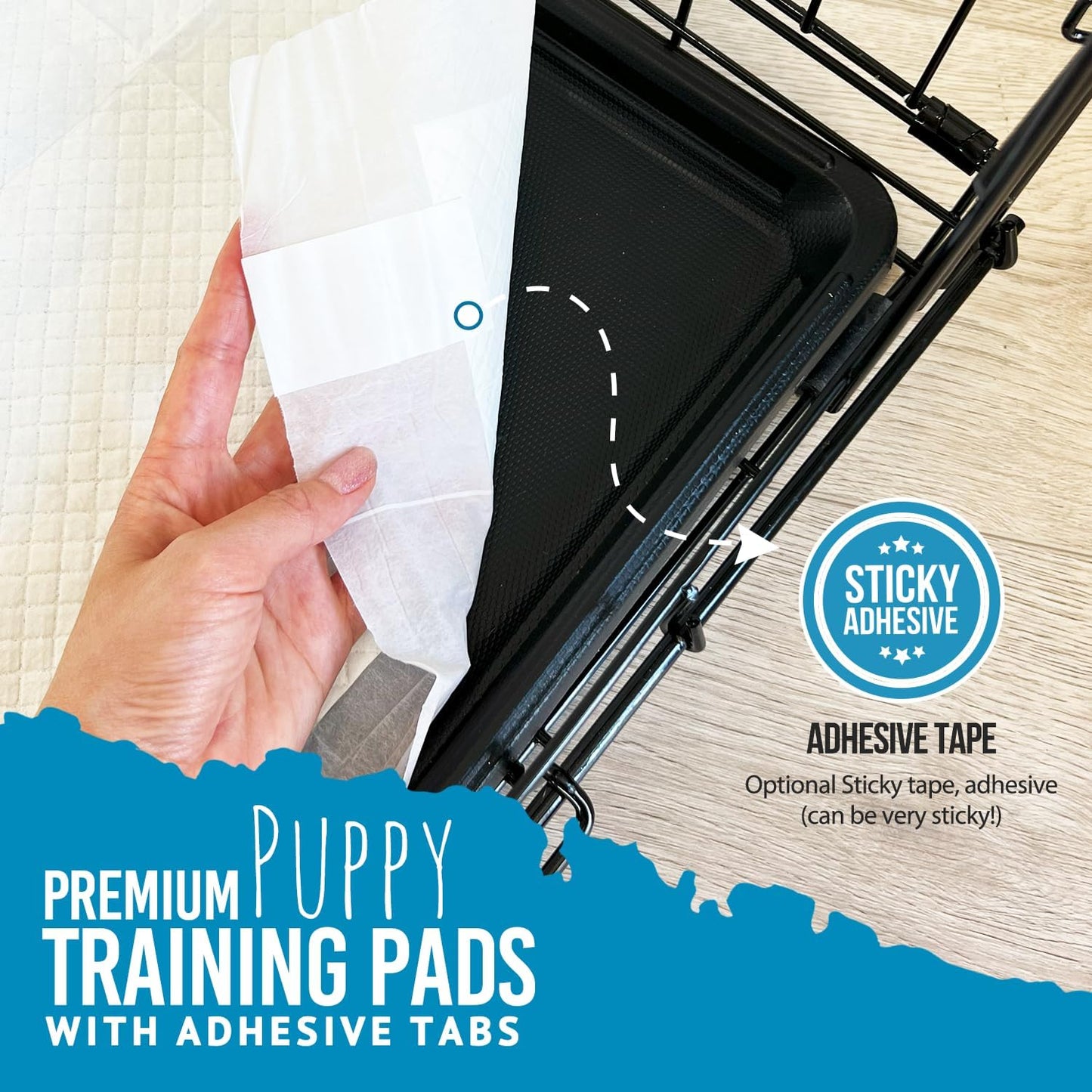 Bulldogology Premium XXL Puppy Pads with Adhesive Tabs - Dog Pads Extra Large (30x36) - Leak Proof Dog Pee Pads Extra Large - Ultra Absorbing Extra Large Puppy Pads (40-Count, White)