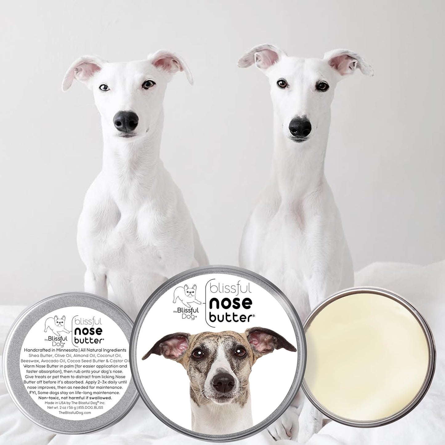 The Blissful Dog Whippet Unscented Nose Butter - Dog Nose Butter, 1 Ounce