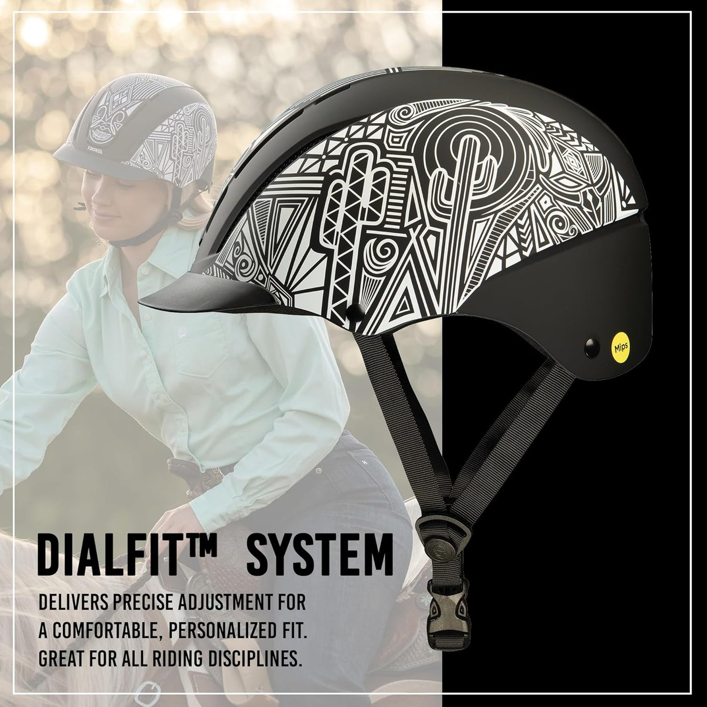 Troxel Spirit MIPS Technology Full Coverage Horse Riding Helmet, Horseback Riding Gear for Equestrians, Extra Small/Youth (6-1/4-6-1/2), Desert Shadows