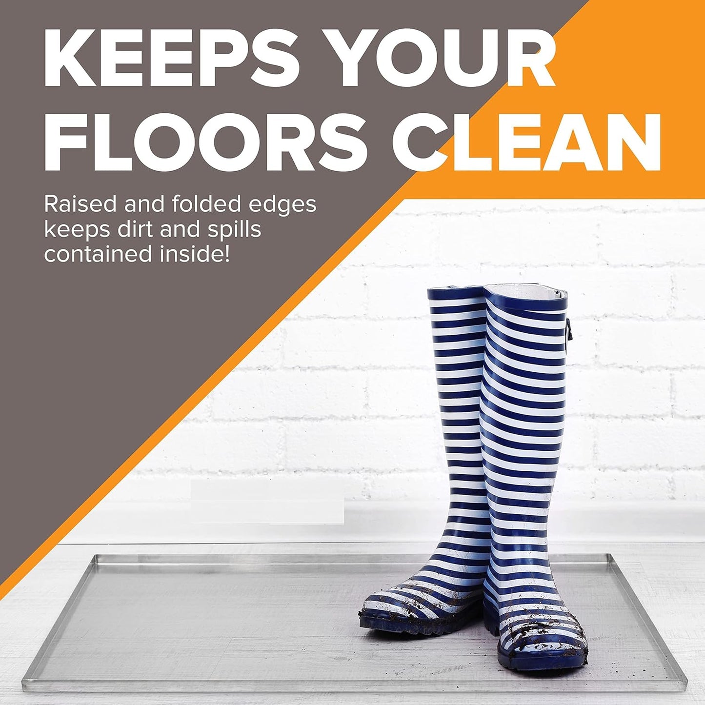 35" x 19.75" Metal Replacement Dog Crate Pan Chew Proof Crack Proof Pet Kennel Tray Central Dog Training Crate Pan Pet Supplies, Galvanized, 1" H