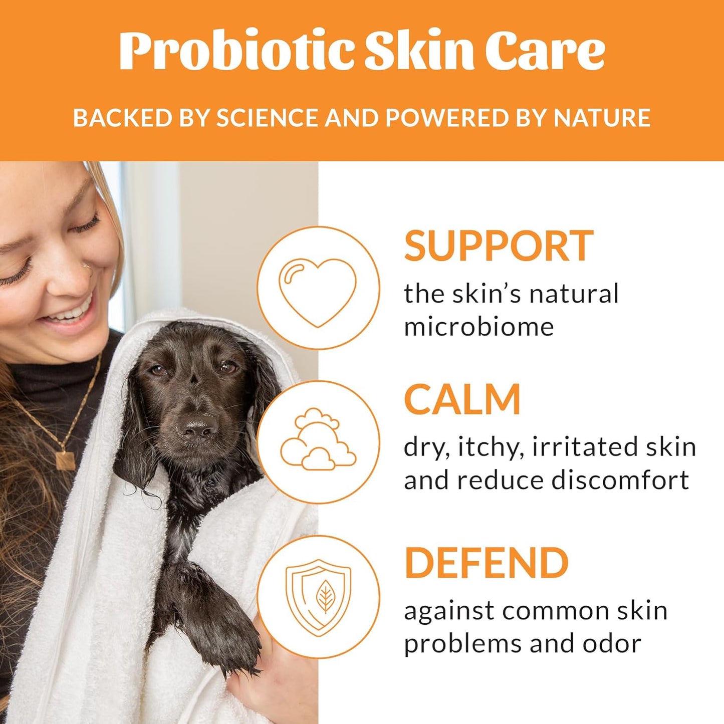 Skout's Honor Probiotic Dog Shampoo & Conditioner with Avocado Oil & Omega-3s, 97% Natural, Paraben & Sulfate-Free, Cruelty-Free, 16oz, Honeysuckle 2-Pack