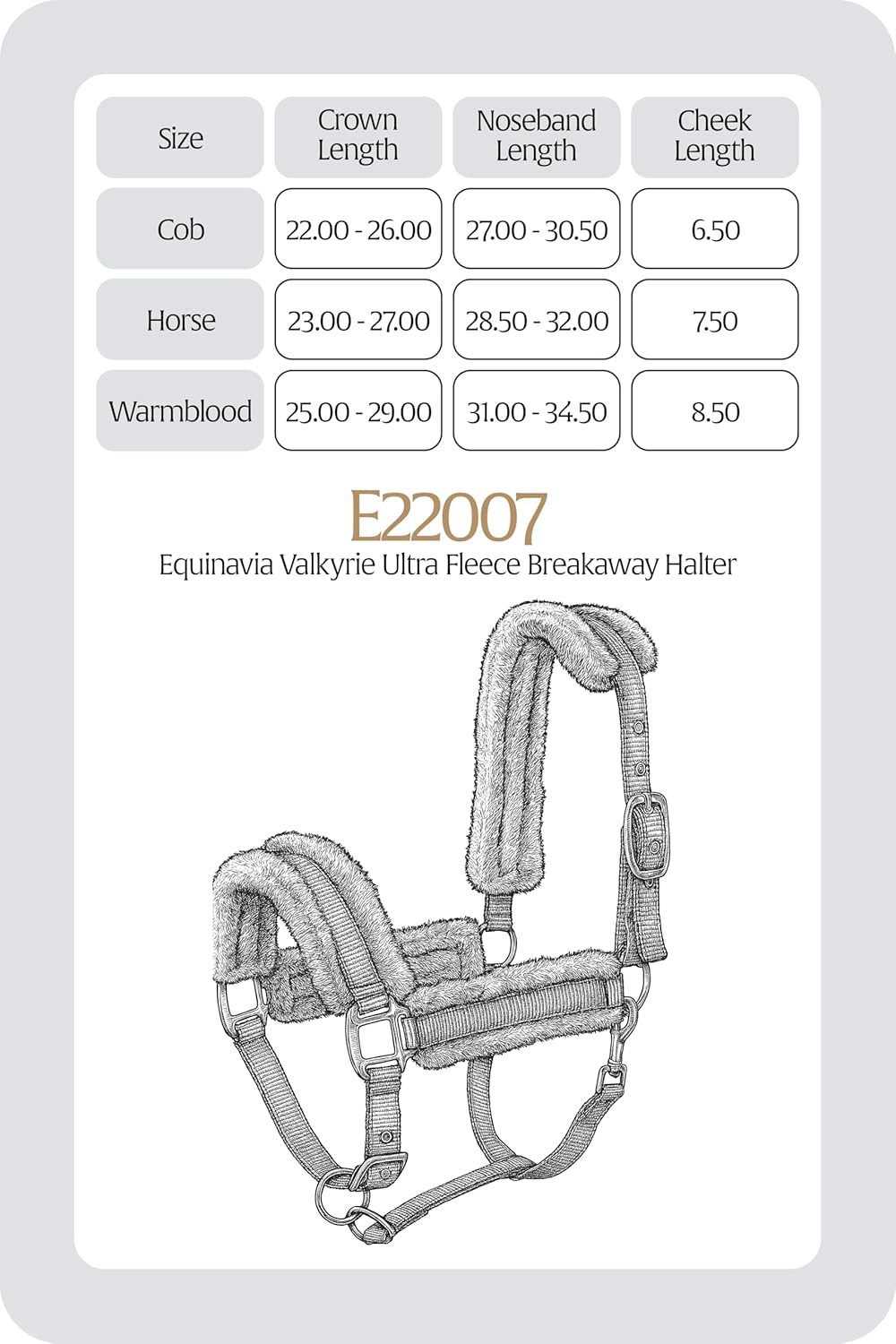 Equinavia Valkyrie Soft Ultra Fleece Padded Adjustable Breakaway Horse Halter - Turquoise/White - Warmblood