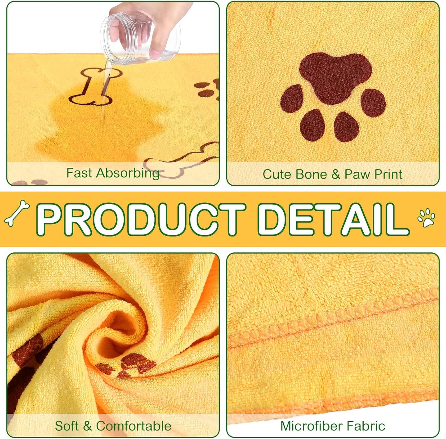 Chumia 8 Pcs Dog Towels for Drying Dogs Cats Pet Towels Bulk Puppy Microfiber Quick Drying Paw Bath Bathing Supplies Absorbent for Medium Pets(Colorful,18 x 28 Inch)