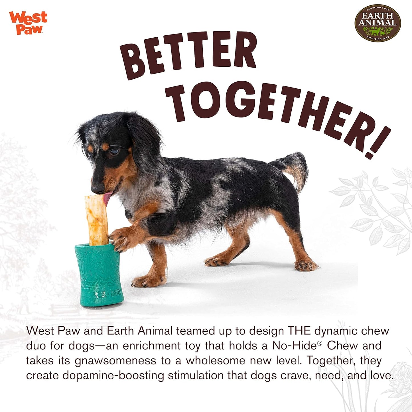 WEST PAW Funnl Dog Chew Toy - Interactive Treat Toys for Dogs - Toy Fillable with Earth Animal No-Hide Chews - Large 4.25" Tropic Red | Made in USA