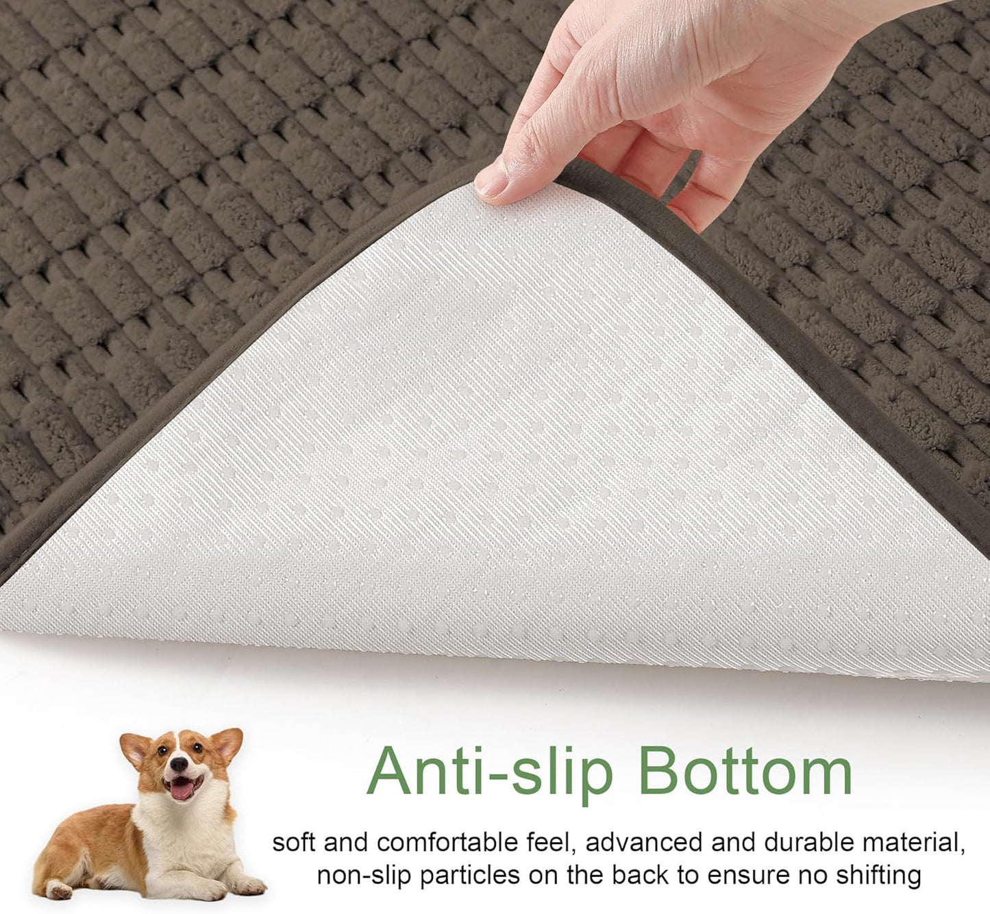 Washable Pee Pads for Dogs, 2 Pack Reusable Puppy Pads Dog Pads, Non-Slip Dog Pee Pads, Leakproof Pet Pee Pads Wee Wee Pads for Dogs. (Coffee, 24"x36"(Pack of 2))