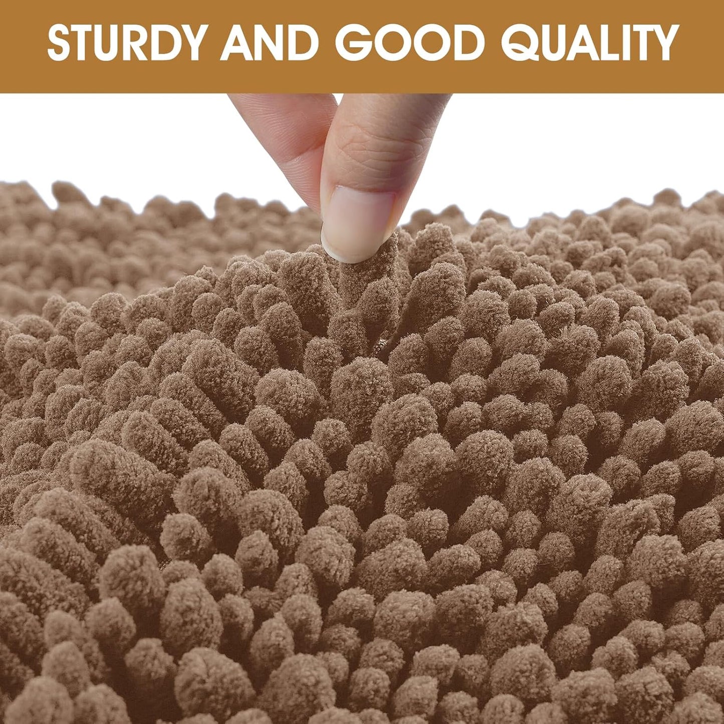 IM HOME Extra Large Dog Door Mats for Muddy Paws, Chenille Absorbent Dog Mats, Non Slip Heavy Mud Mat for Dogs, Soft Pet Mat for Entryway, Mud Paws, Inside Floor,71" x 25", Camel