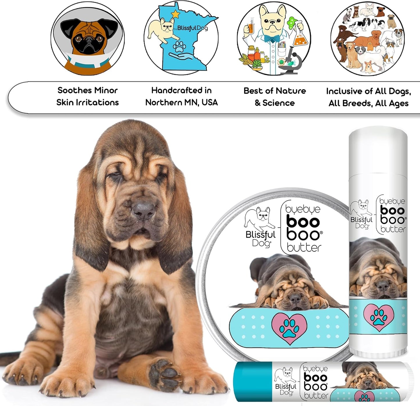 The Blissful Dog 8 oz TIN Bloodhound Booboo Butter