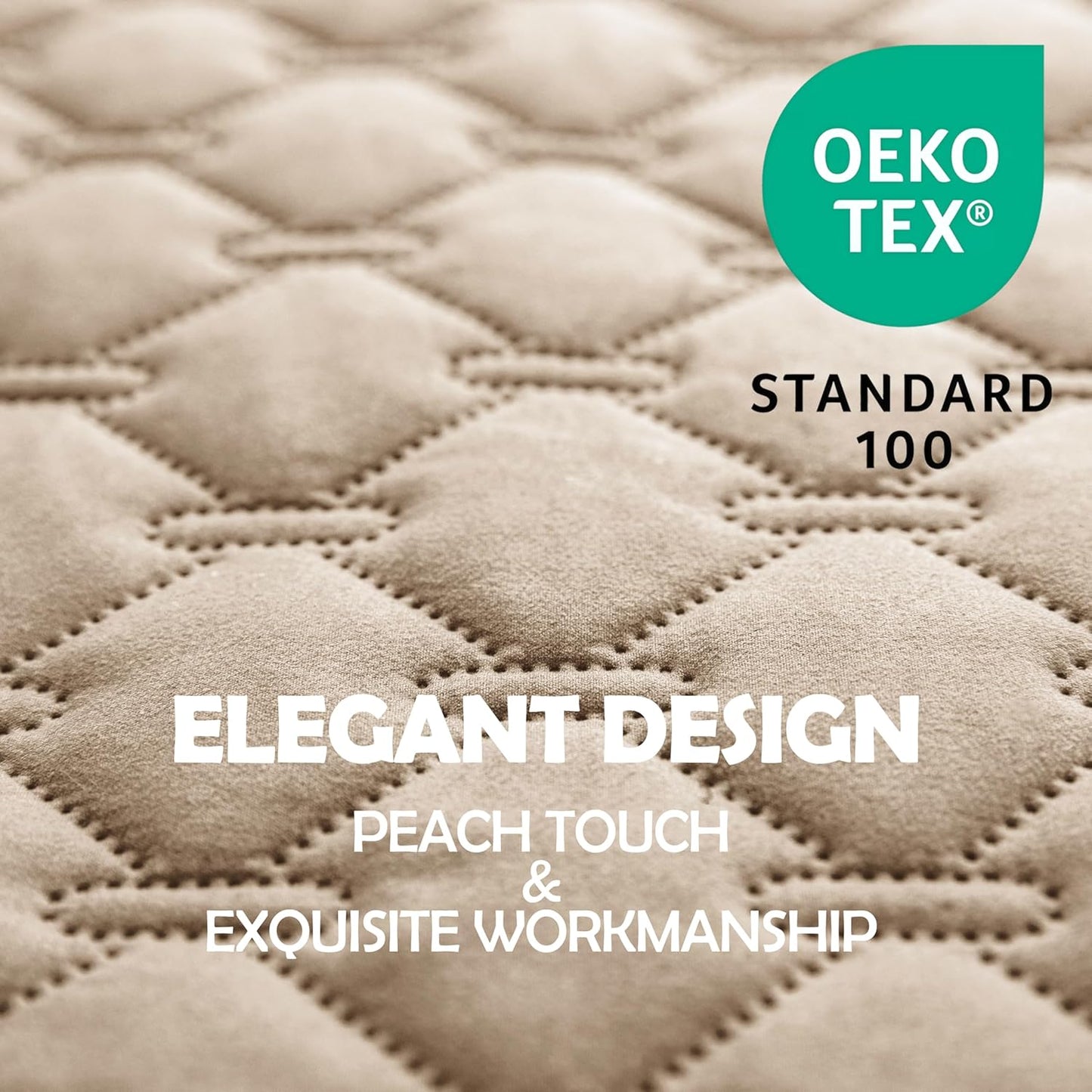 gogobunny 100% Double-Sided Waterproof Dog Bed Cover Pet Blanket Sofa Couch Furniture Protector for Puppy Large Dog Cat, Reversible (32x53 Inch (Pack of 1), Dark Beige/Light Beige)