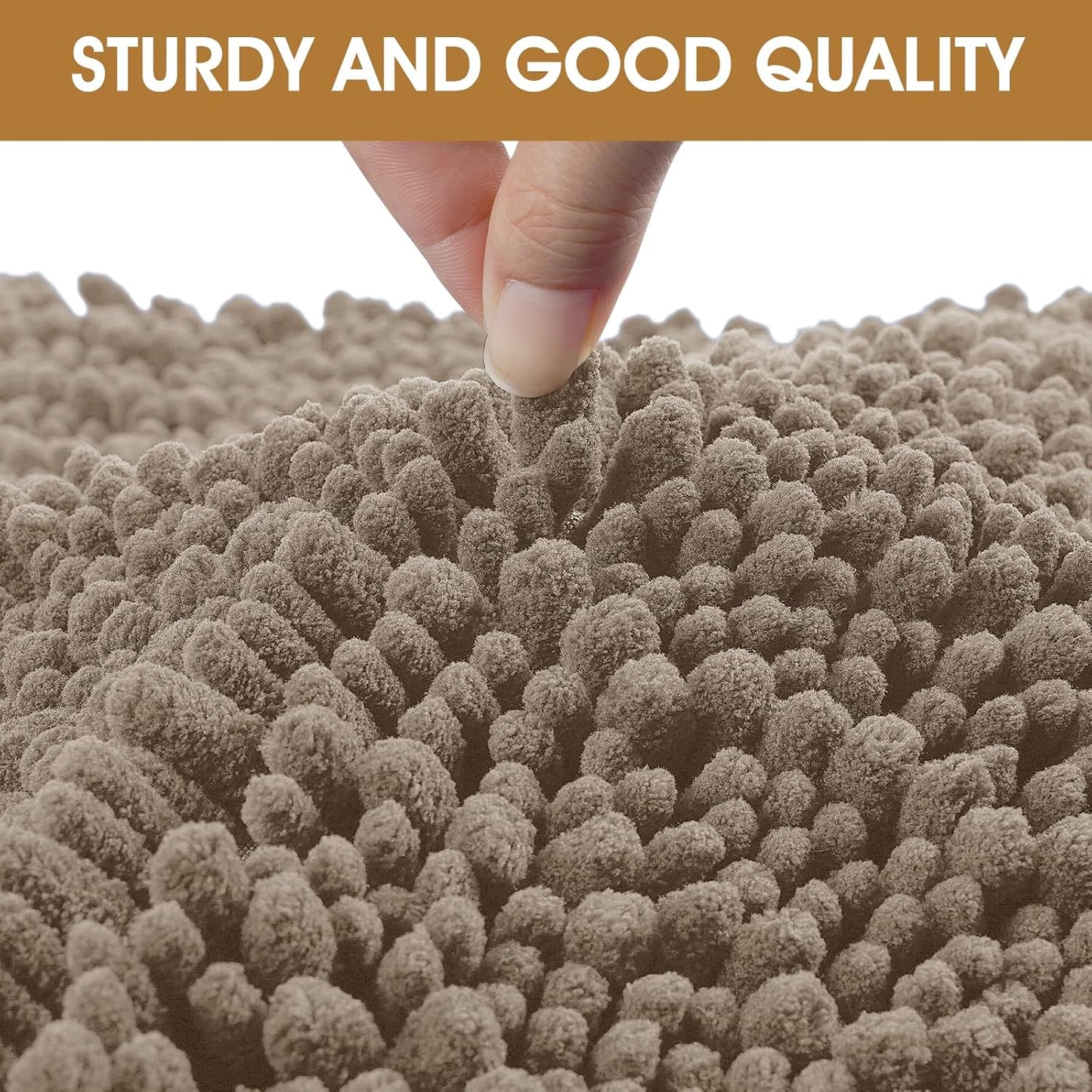 Dog Door Mats for Muddy Paws, Chenille Absorbent Dog Mats, Non Slip Heavy Mud Mat for Dogs, Soft Pet Mat for Entryway, Mud Paws, Inside Floor,36" x 24", Beige