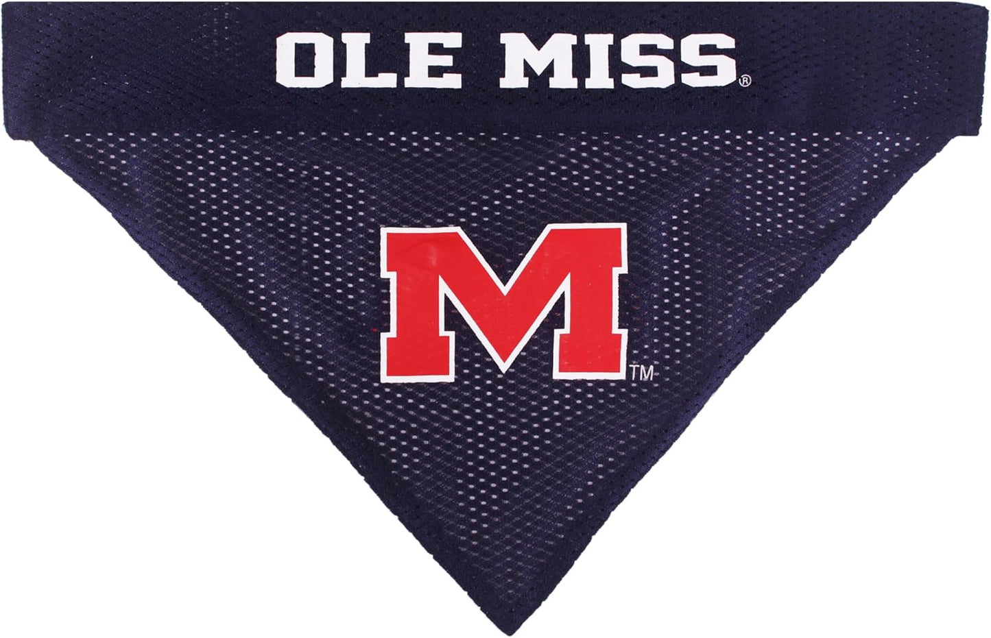 Pets First Collegiate Pet Accessories, Reversible Bandana, Mississippi Ole Miss Rebels, Large/X-Large