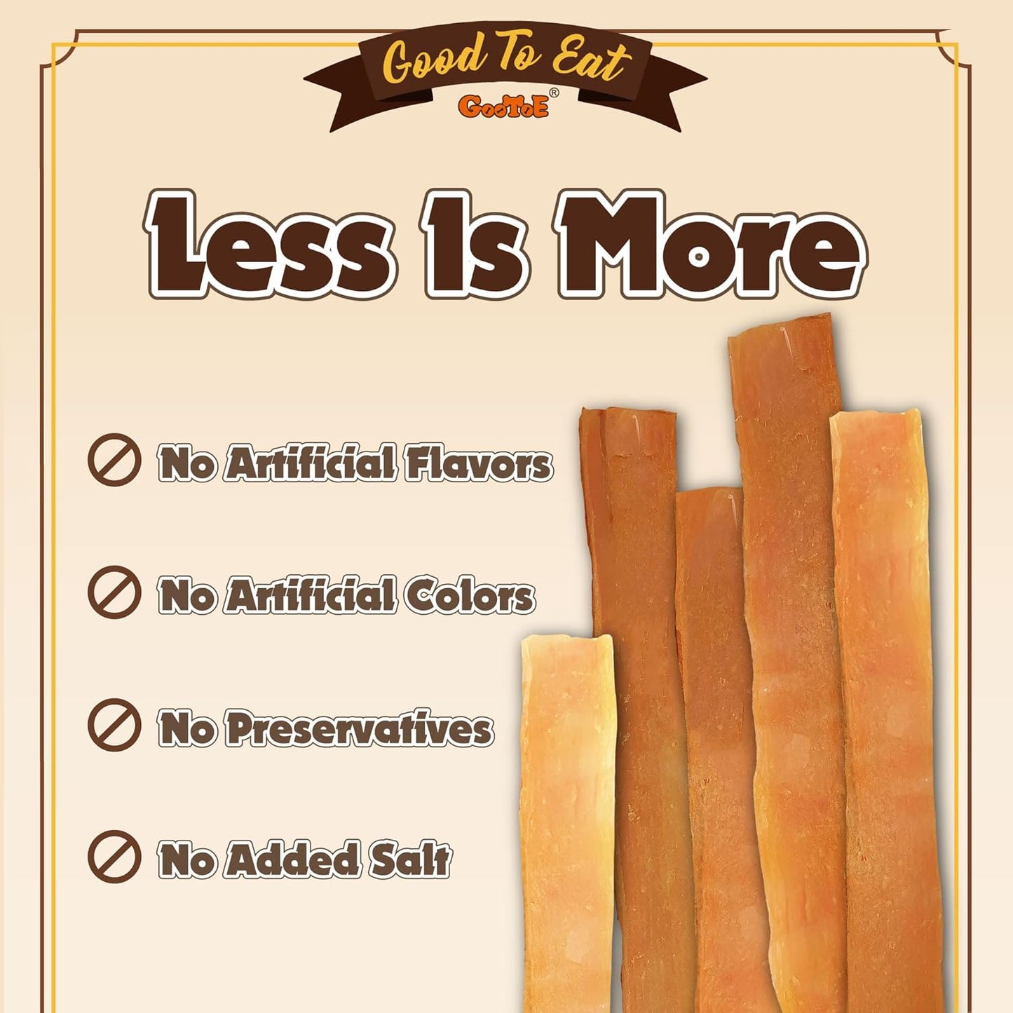 Gootoe Turkey Tendons for Dogs –All-Natural, Hypoallergenic Dog Treats, Rawhide Alternative, Long Lasting Puppy Chews, Healthy Dog Treats for Medium Breeds, Sliced (M), 3 oz Pack (85 g)