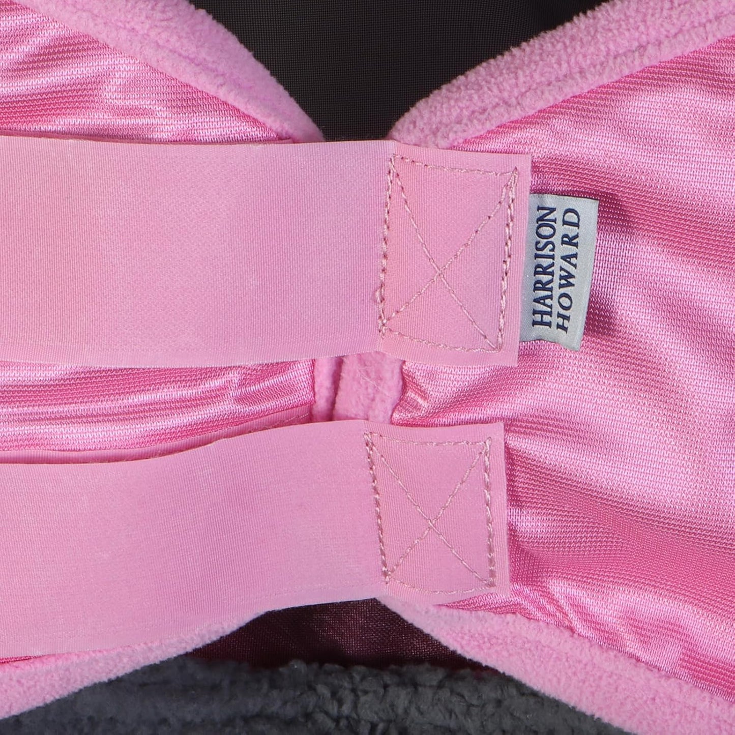 Harrison Howard CareMaster Pro Luminous Horse Fly Mask Large Eye Space Standard with Ears UV Protection for Horse Light Pink XL Extra Full