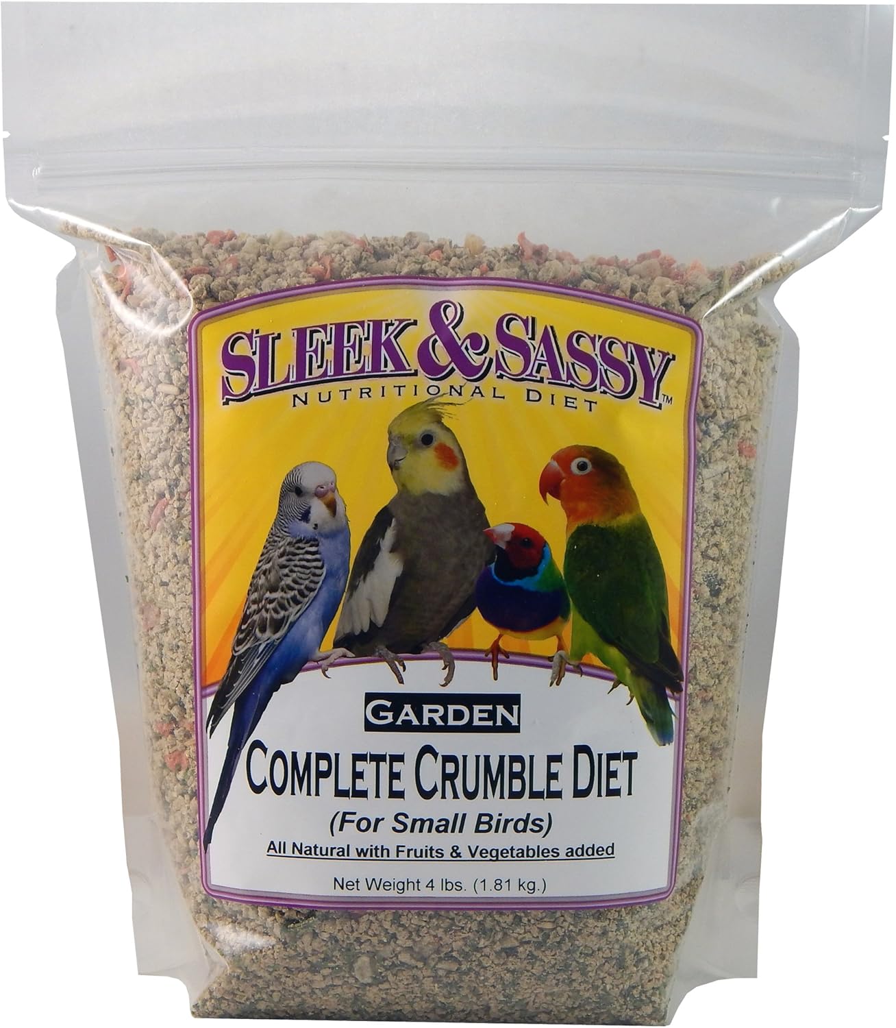 SLEEK & SASSY Garden Complete Crumble Small Bird Food (4 lbs.)