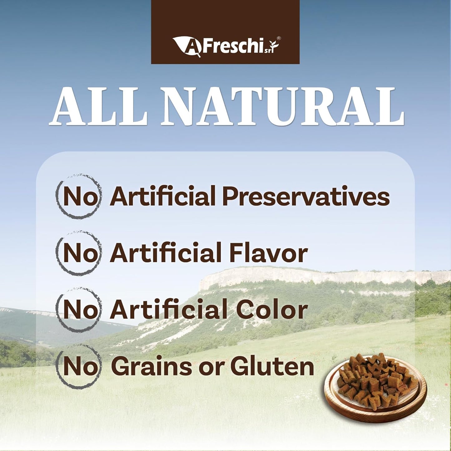 AFreschi Air-Dried Dog Food Turkey & Salmon Recipe 1 lb, All-Natural, Complete & Balanced, Grain-Free, High-Protein, Limited Ingredients