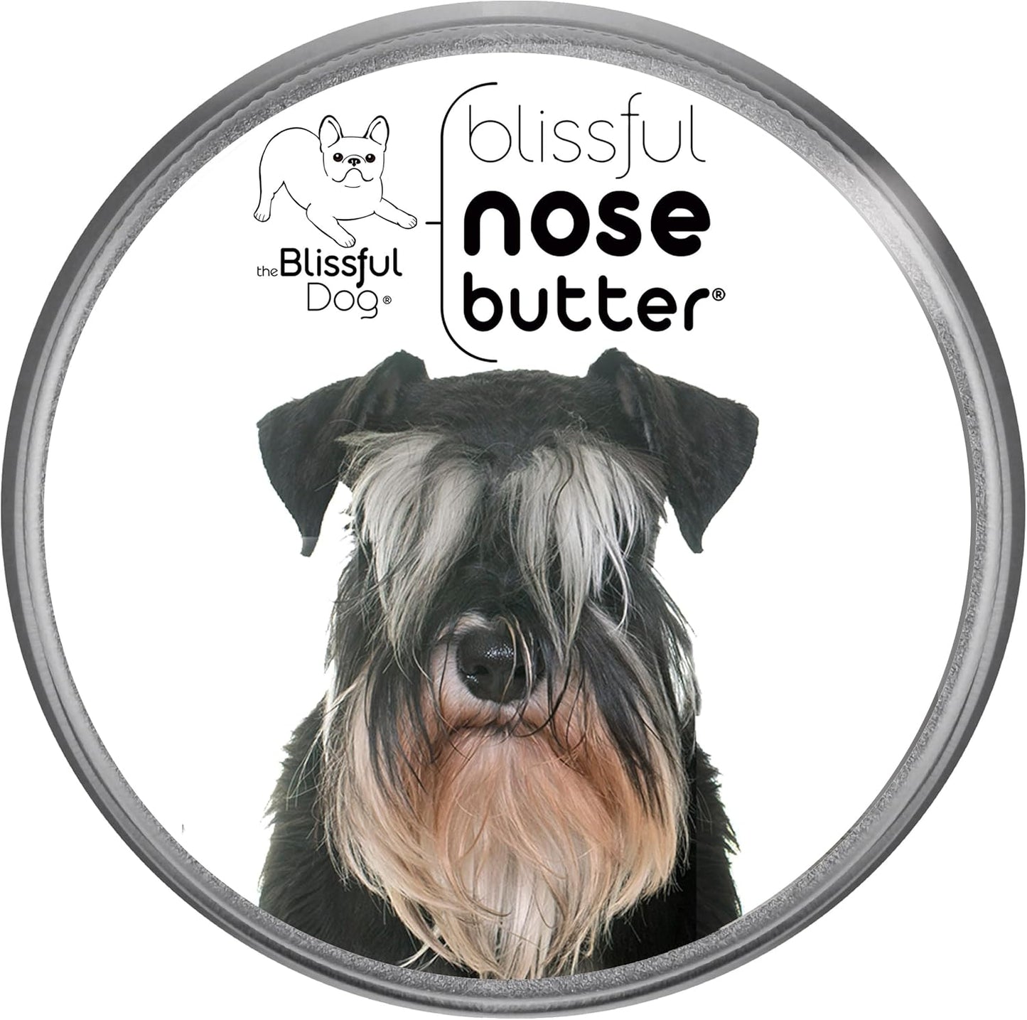 The Blissful Dog Schnauzer Nose Butter for Dry, Cracked Skin, Lick-Safe Dog Nose Balm with Moisturizing Shea Butter, Almond, Olive, and Essential Oils, Pet Supplies, Uncented, 1 oz.