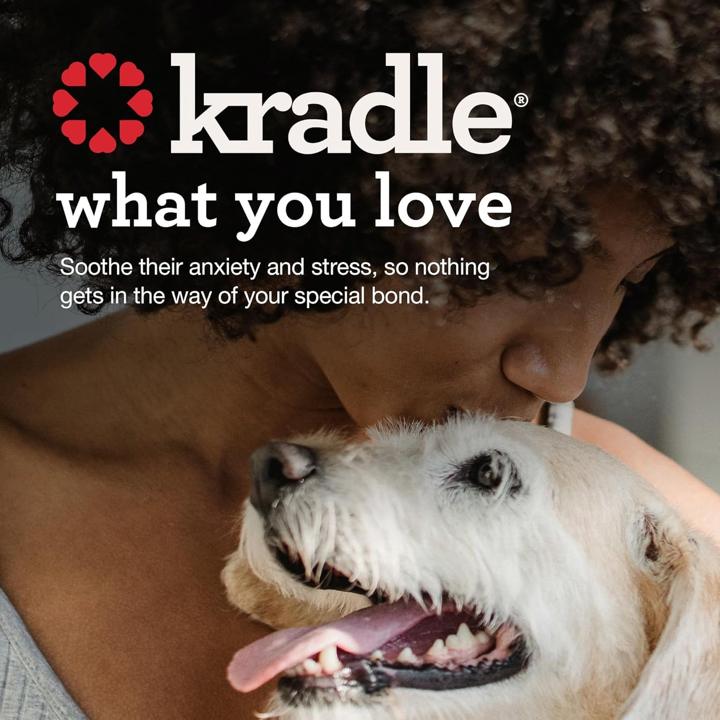 Kradle Calming Chews for Dogs - Anxiety and Stress Support - L-Theanine Ashwagandha GABA - Calming Supplement for Relaxation and Stress - Chicken Flavor- 75 Chews