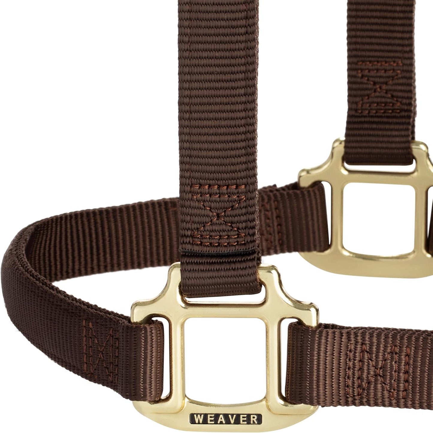 Weaver Equine Nylon Horse Halter, Triple-Ply Cheek Design, Original Non Adjustable Halters for Horses, Equine Tack,Average Size, Black