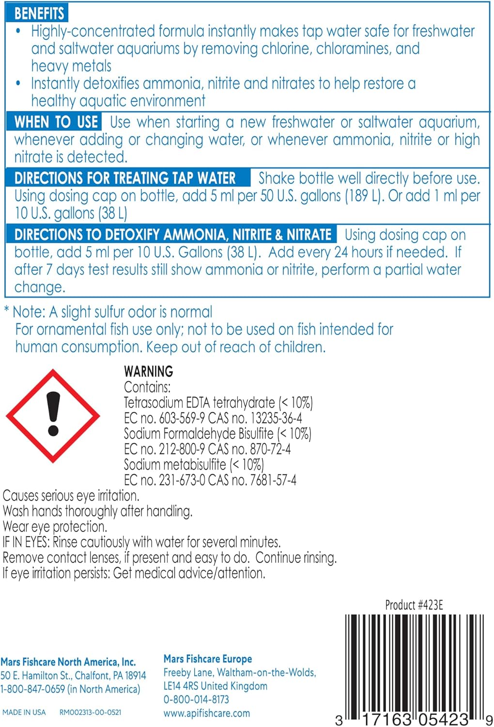 API AQUA ESSENTIAL Water Conditioner 16 ounce bottle