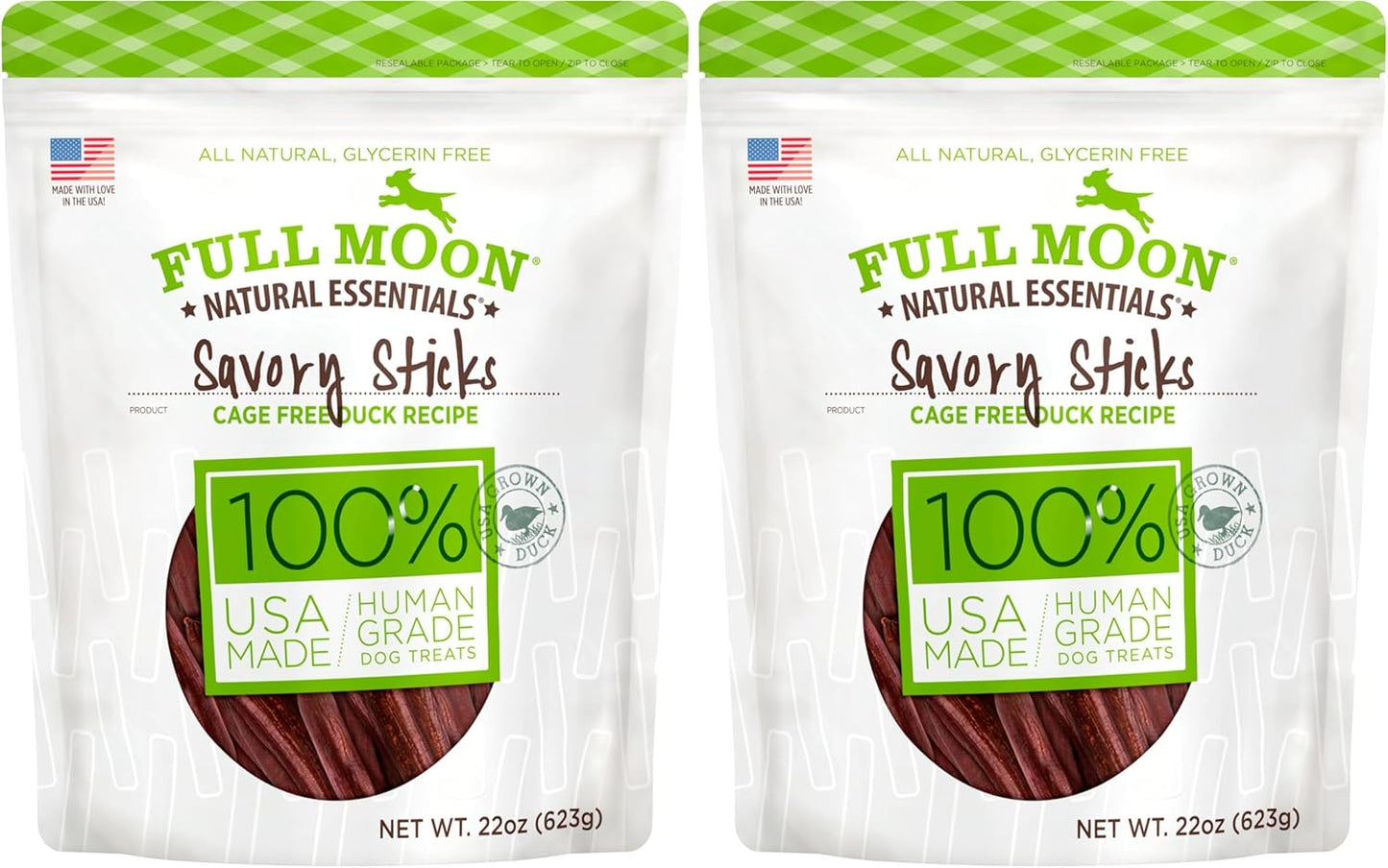 Full Moon Essential Duck Savory Sticks 22.0 oz (Pack of 2)