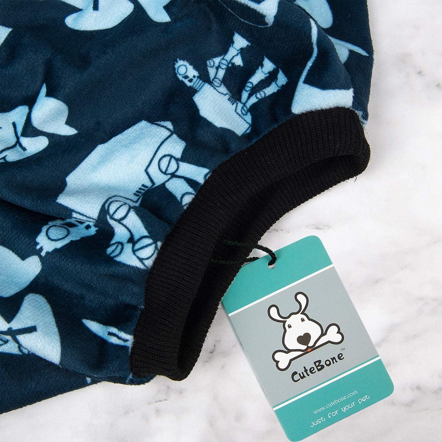 CuteBone Small Dogs Outfit Soft Puppy Onesies Pjs Dog Pajamas Pet Coat Cat Apparel Comfy Doggie Jumpsuit Bodysuit for All Seasons P47S