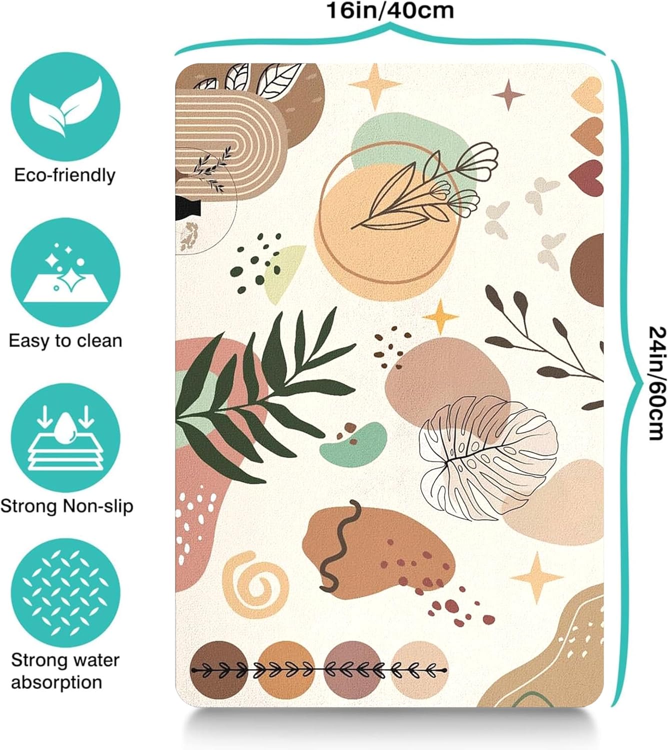 Pet Feeding Mat for Floors Waterproof Dog Mat for Food and Water Absorbent Quick Dry Non Slip mat for Cat Bowls