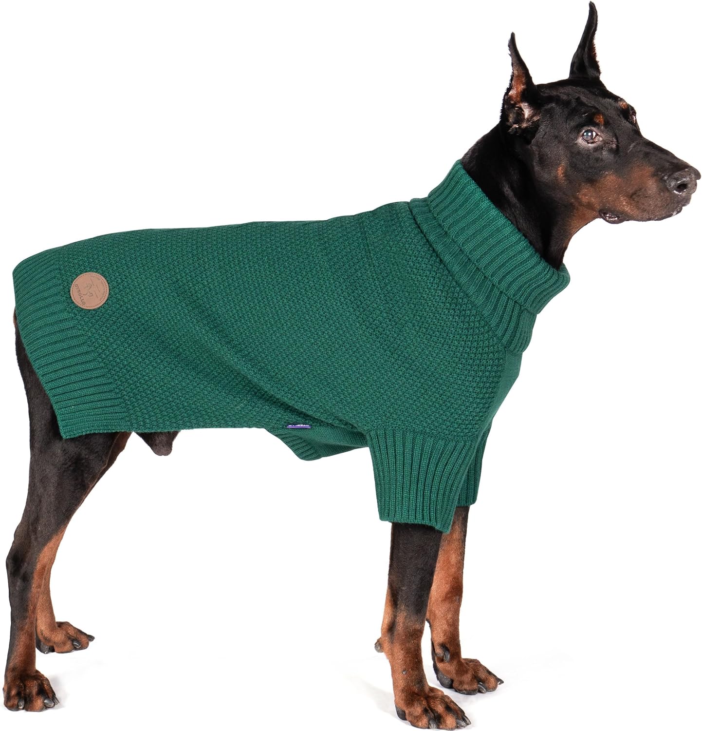 cyeollo Dog Sweater Pullover Turtleneck for Large Dogs, Classic Knitwear Fall Winter Cold Weather Dog Clothes Warm Pet Apparel Large Big Dogs Sweaters, Green 3XL