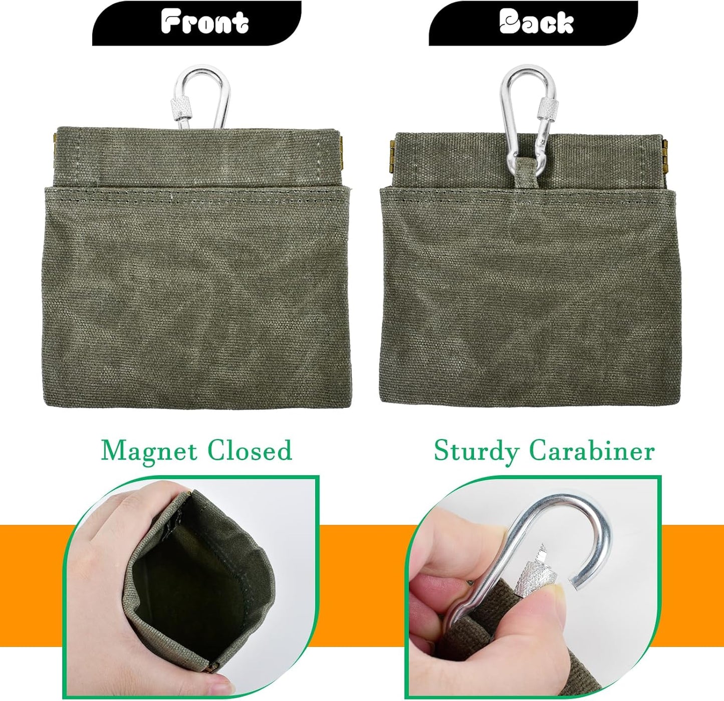 CONLI Dog Treat Pouch Set Portable Dog Training Treat Pouch with Folding Bowl and Training Clicker, Auto Closing Pet Snack Reward Pocket Treat Pouches for Pet Training Walking