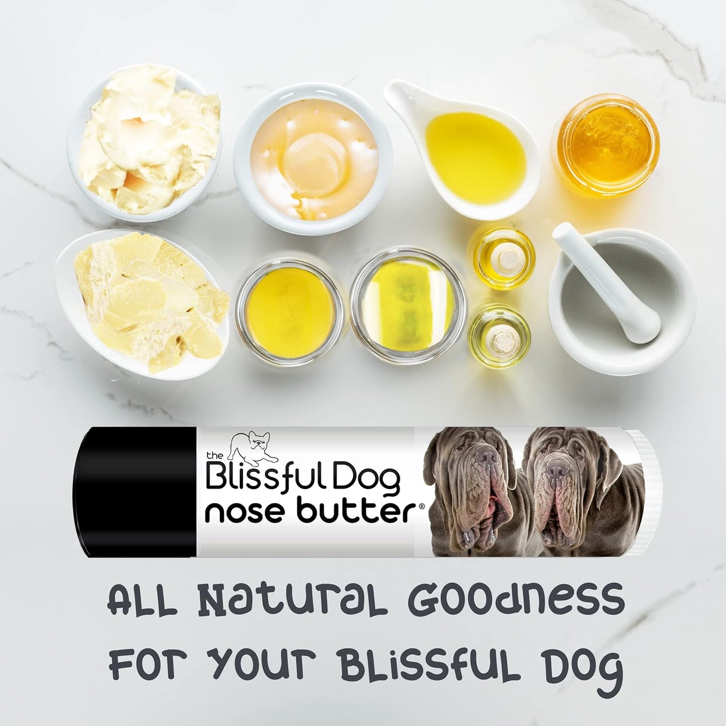 The Blissful Dog Neapolitan Mastiff Unscented Nose Butter - Dog Nose Butter, 0.50 Ounce