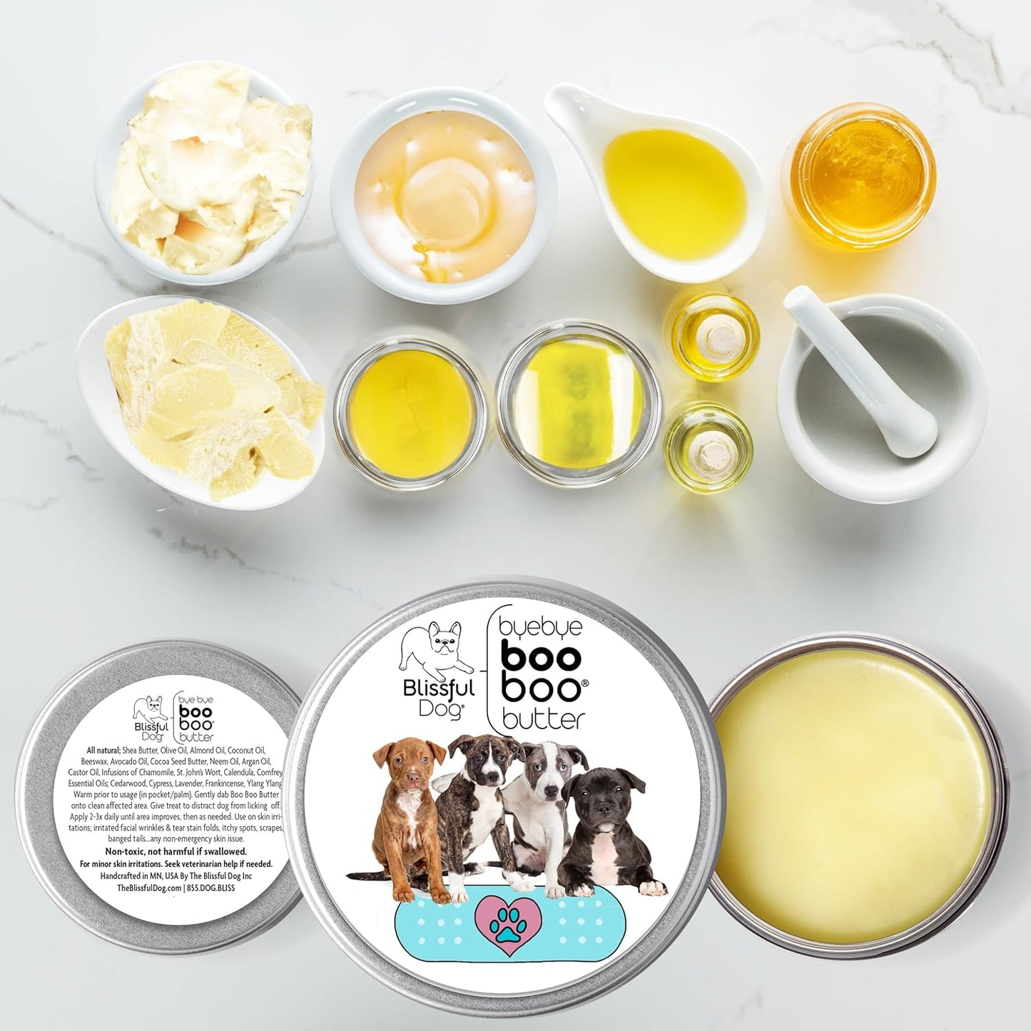 The Blissful Dog Staffordshire Pitbull Terrier Boo Boo Butter, 1-Ounce