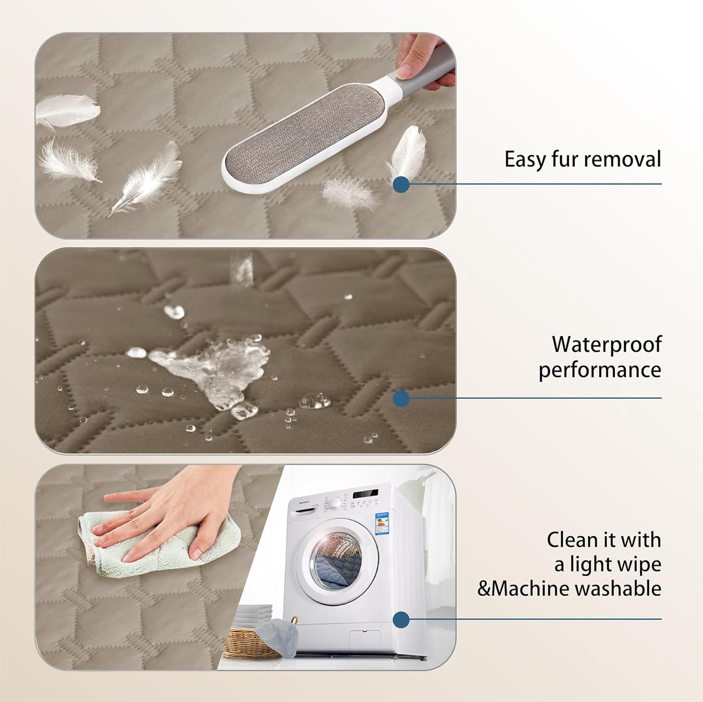 gogobunny 100% Double Sided Waterproof Dog Blanket Soft Pet Bed Cover Reversible Protect Furniture Couch Sofa Car for Puppy Cat Kids (Dark Walnut/Light Walnut, 82x102 Inch (Pack of 1))