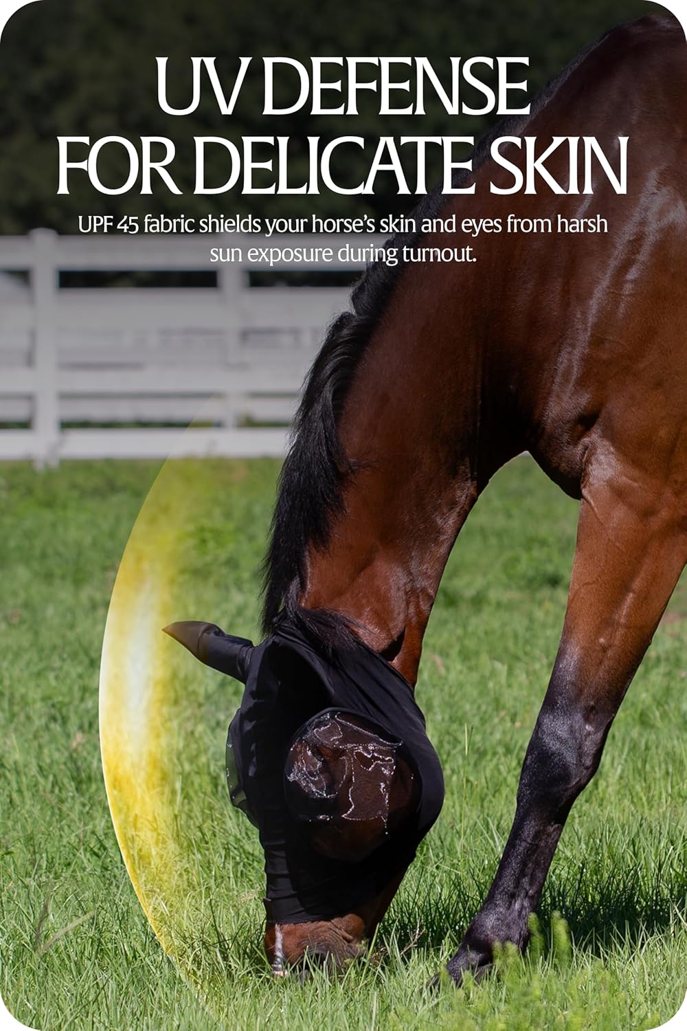 Equinavia Bug Out Fly Mask | Against Flies, Insects, UV Rays - Black - Horse