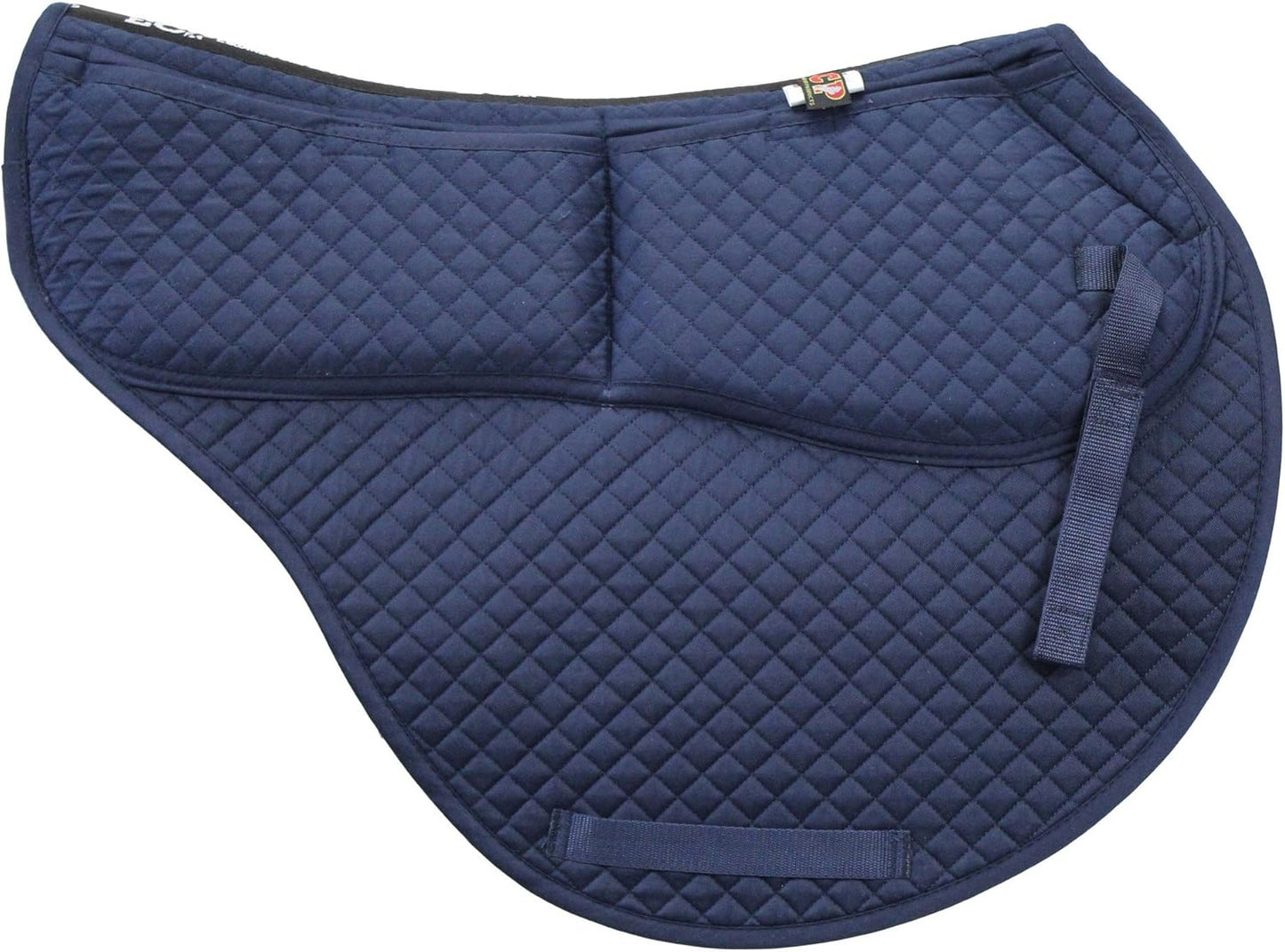 ECP Equine Comfort Products All-Purpose Contoured Correction Saddle Pad with Adjustable Memory Foam Inserts for Custom Support, Non-Slip, Shock Absorbing, 22” Spine, 19.5” Drop