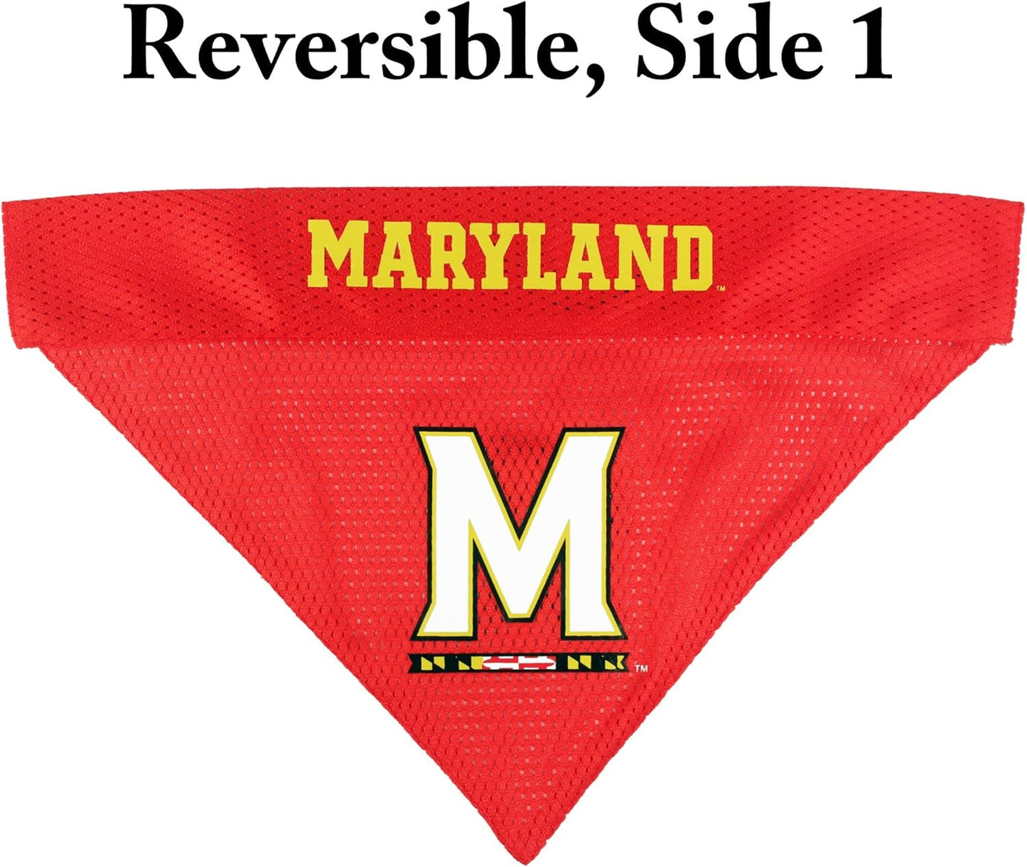 Pets First Collegiate Pet Accessories, Reversible Bandana, Maryland Terrapins, Large/X-Large