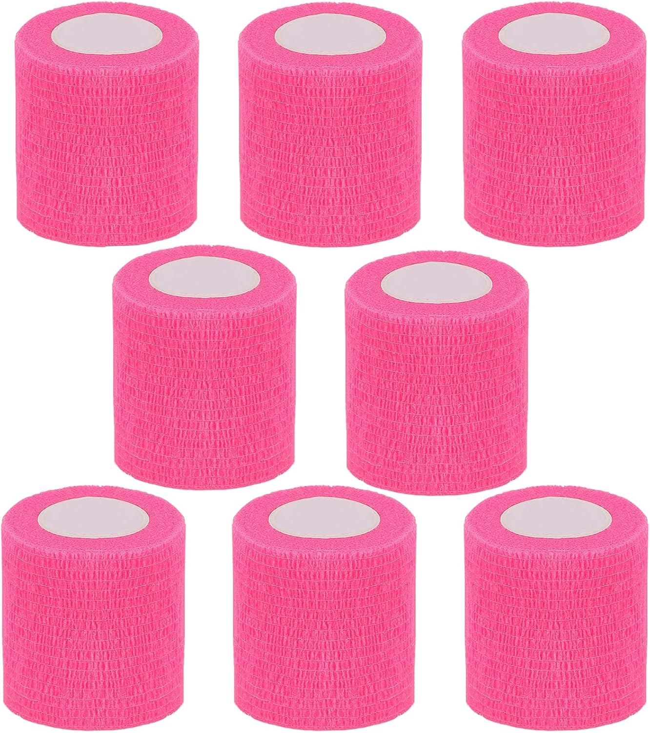 Self Adhesive Bandage Wrap,2 Inch Pink Breathable Elastic Cohesive Bandages, Vet Wrap Sports Tape Bulk for First Aid Supplies, Wrist Sprains Protection