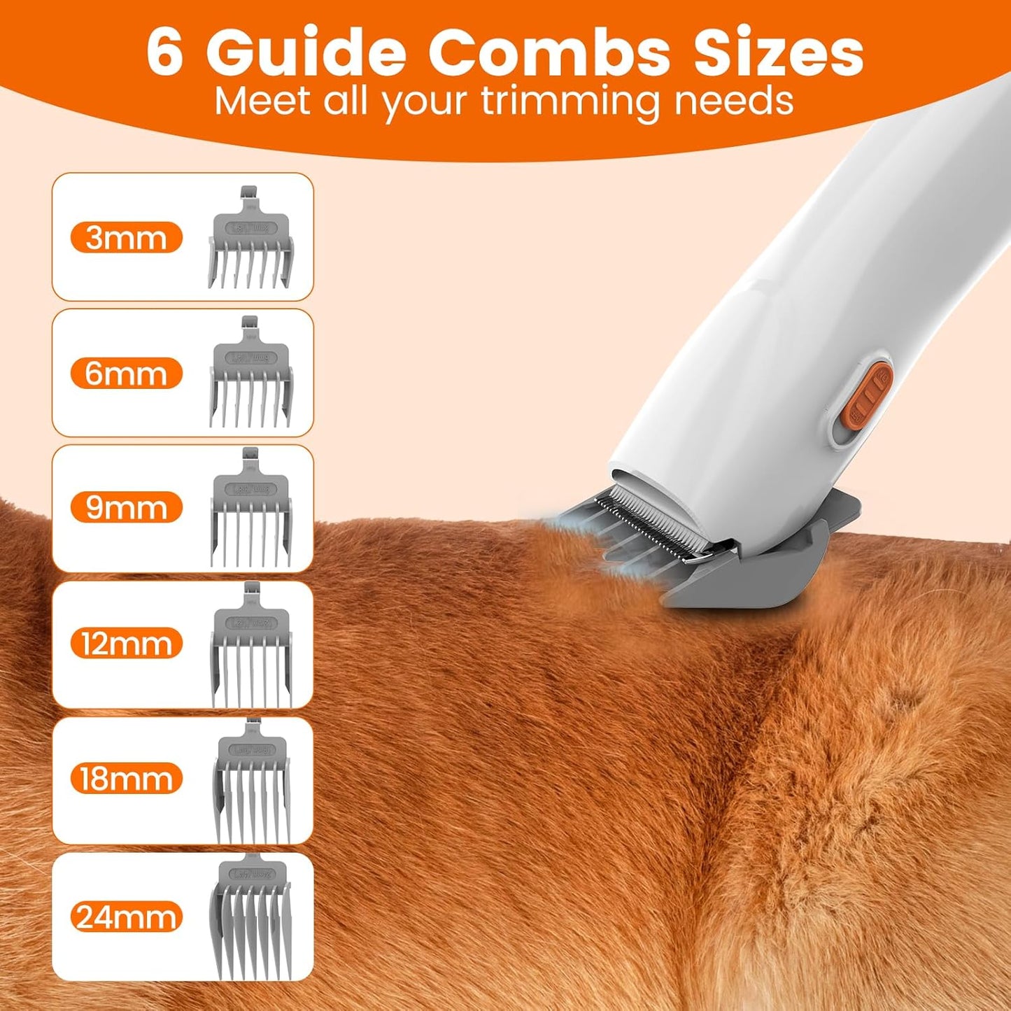 Dog Grooming Vacuum, Dog Grooming Kit with Pet Clippers, 12,000Pa Pet Hair Grooming Vacuum for Dogs, Vacuum Brush for Shedding Grooming, Low Noise Home Cleaning Tool in 1, PG10