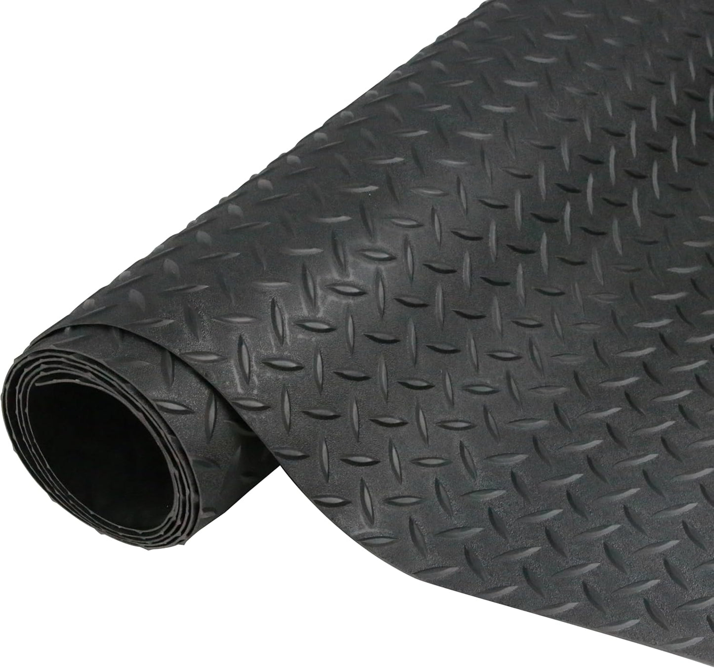 7.5 x 17 FT Garage Floor Mat,2.5 mm Thickness Diamond PVC Garage Flooring Roll, Anti-Slip Shop Floor & Parking mats for Workshop,Gym,Golf Cart Parking or Trailers