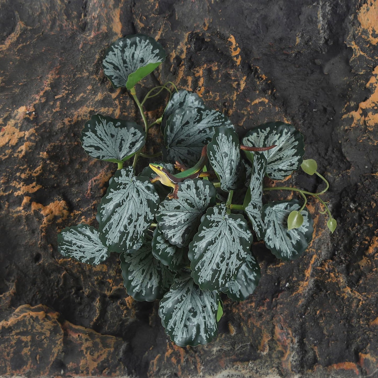 IBWell Fake Reptile Plants for Reptile Terrarium Plants, Reptile Plant Décor, Turtle Tank Plants with Suction Cup