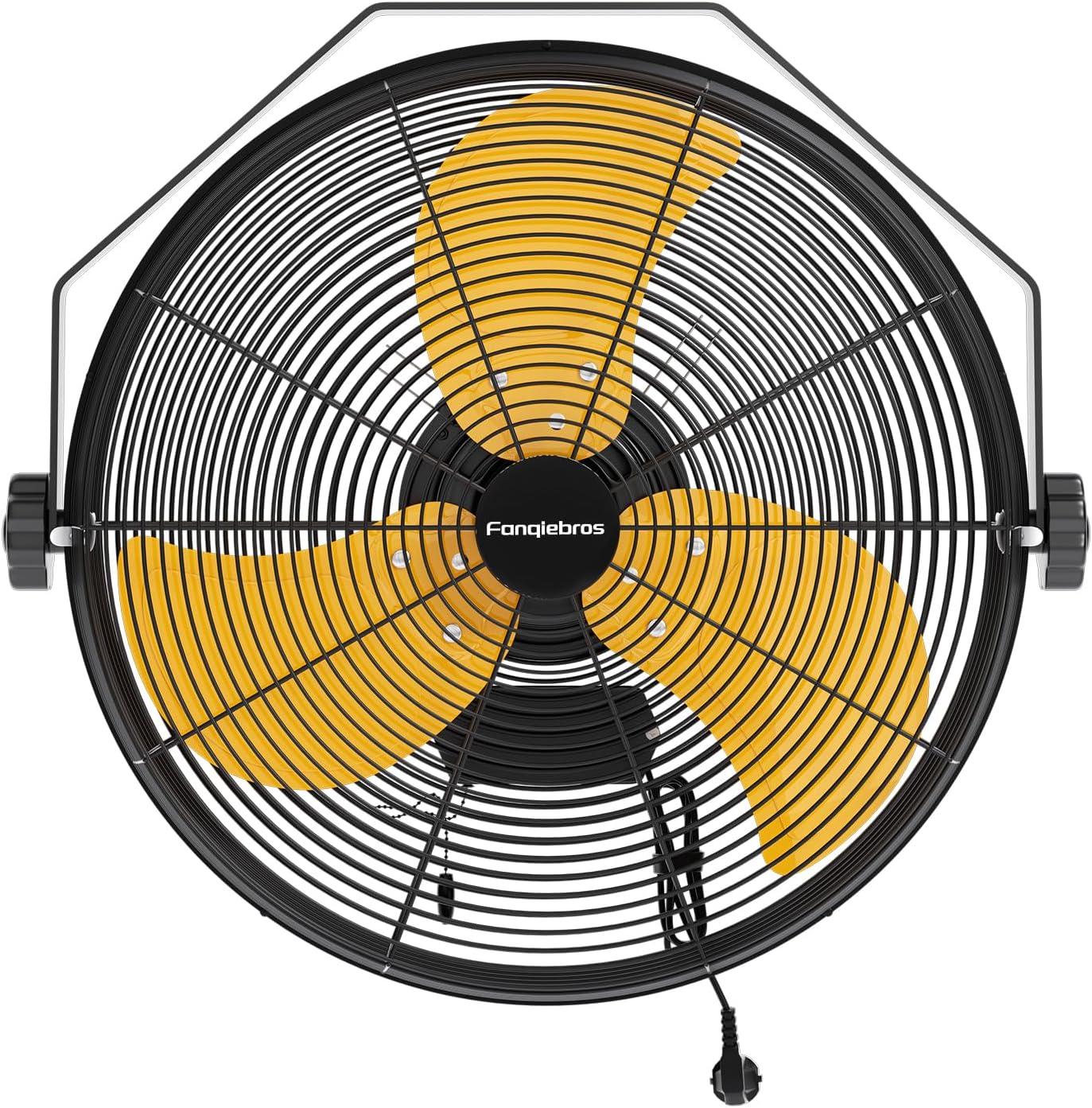 4580 CFM 18 inch High Velocity Wall Mounted Fan, 3-Speed Metal Fan with Sealed Motor, 360 Degree Tliting Heavy Duty Wall Fan for Patio, Barn, Garage, and Gazebo - UL listed