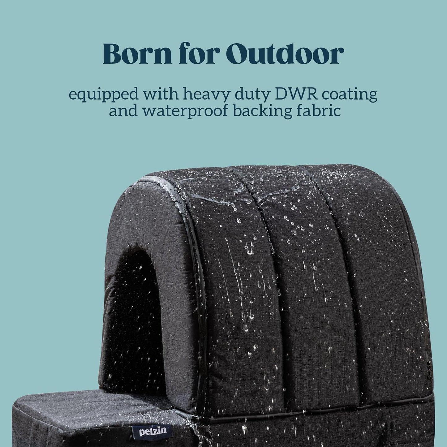 Orthopedic Dog House - Outdoor Waterproof Dog Shelter w/Porch - Indoor Pet House w/Egg-Crate Foam - Cooling - Machine Washable - Ideal for Small Breeds & Fits 24-Inch Crate - 23"x16"