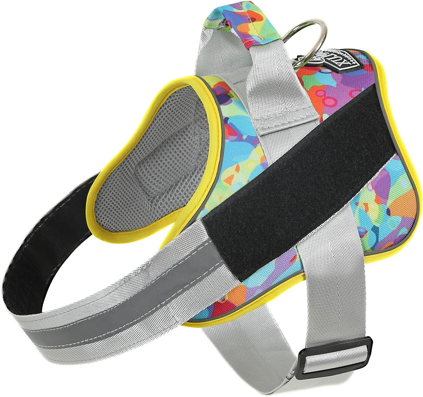 Bolux Dog Harness, No-Pull Reflective Dog Vest, Breathable Adjustable Pet Harness with Handle for Outdoor Walking - No More Pulling, Tugging or Choking (Medium (Pack of 1), Watercolour)