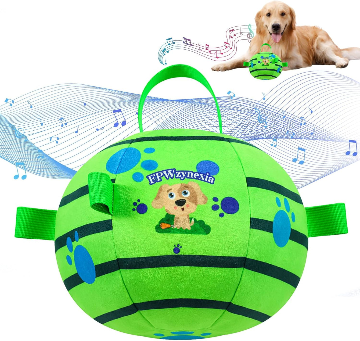 Interactive Dog Toys,Remote Control Dog Balls with Jumping, Rolling & Moving Functions - Includes a Vibrating Dog Ball and Durable Chew Fabric for Safe Play (5.51")
