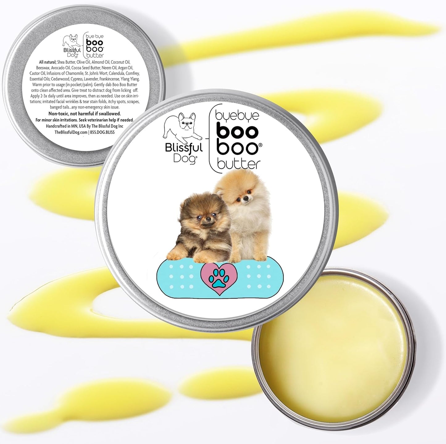 The Blissful Dog 4 oz TIN Pomeranian Booboo Butter