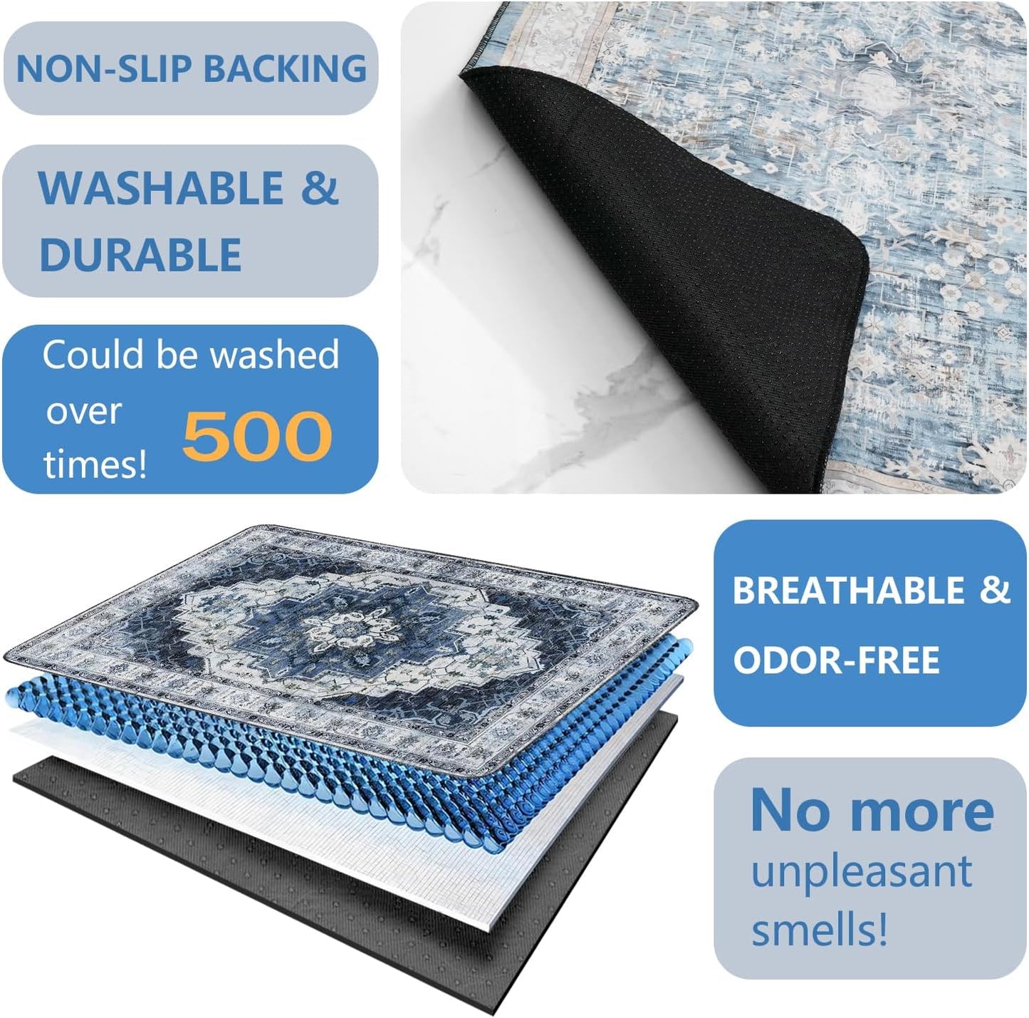 Washable Pee Pads for Dogs 2 Pack, Absorbent Reusable Puppy Pads Waterproof, Leakproof & Non-Slip Whelping Pad, Potty Training Pads for Dogs Playpen Mat 24x36