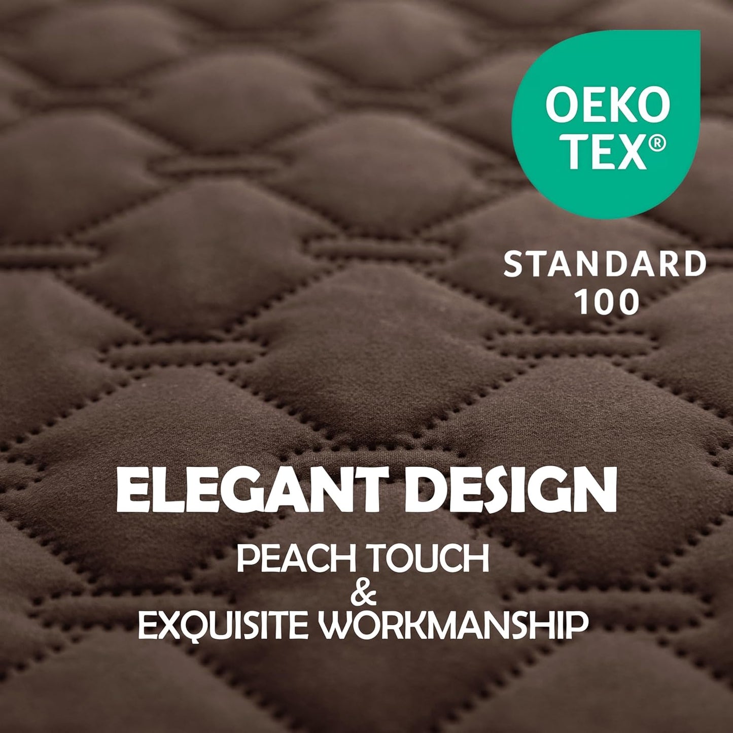 gogobunny 100% Double-Sided Waterproof Dog Bed Cover Pet Blanket Sofa Couch Furniture Protector for Puppy Large Dog Cat, Reversible (82x82 Inch (Pack of 1), Dark Chocolate/Light Chocolate)