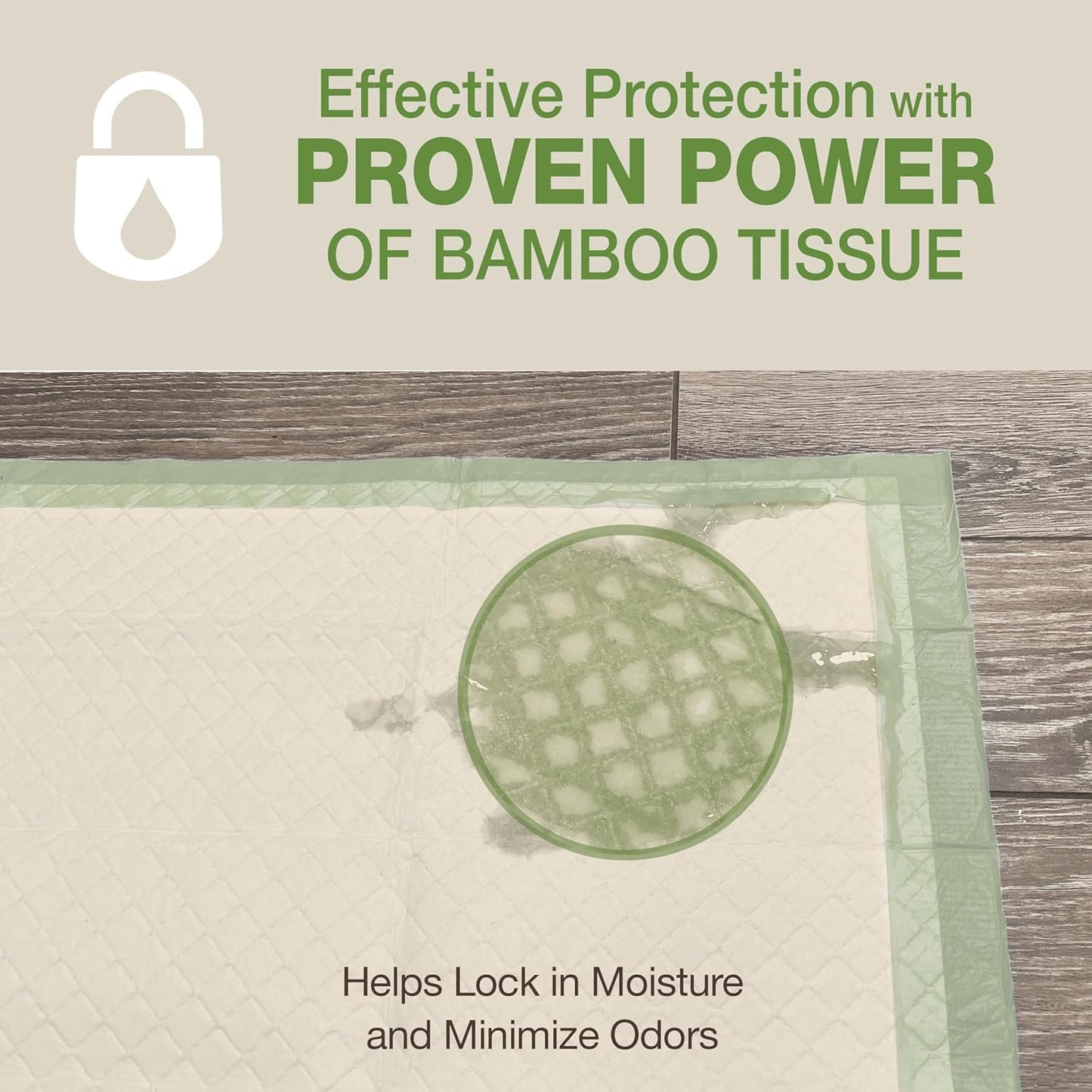 Four Paws Wee-Wee Superior Performance Bamboo Pee Pads for Dogs, Earth Friendly Dog & Puppy Potty Training Pads, Crate Liners, Housebreaking Supplies, 22" x 23" (200 Count)