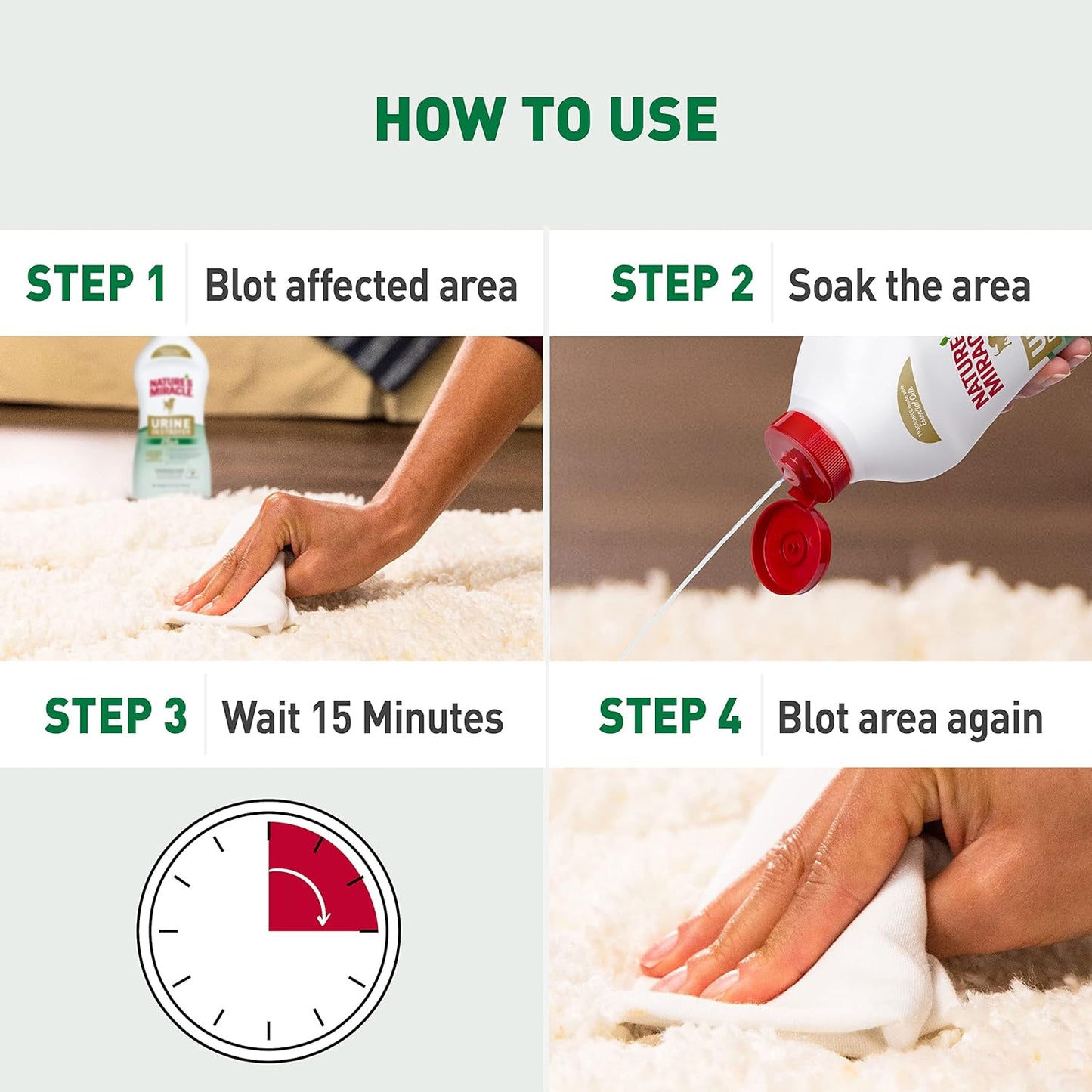 Nature's Miracle Urine Destroyer Plus for Dogs, Enzymatic Formula for Severe Dog Urine Stains, 32 fl oz